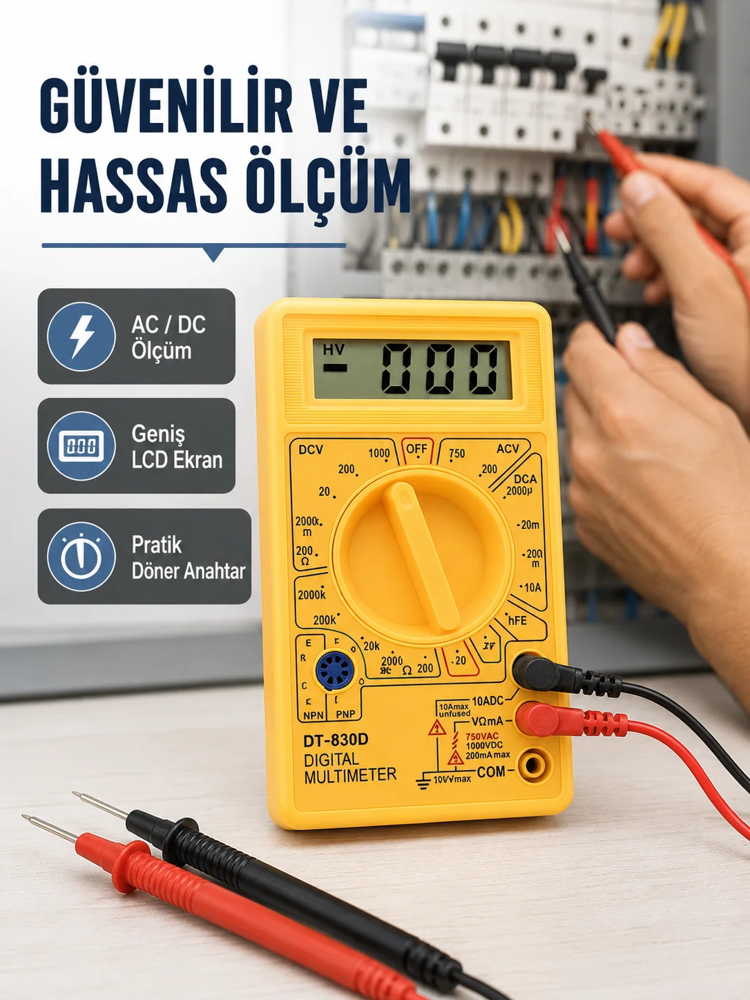 LCD Ekranlı Dijital Ölçü Aleti Ev ve Atölye Kullanımı Yeni Nesil