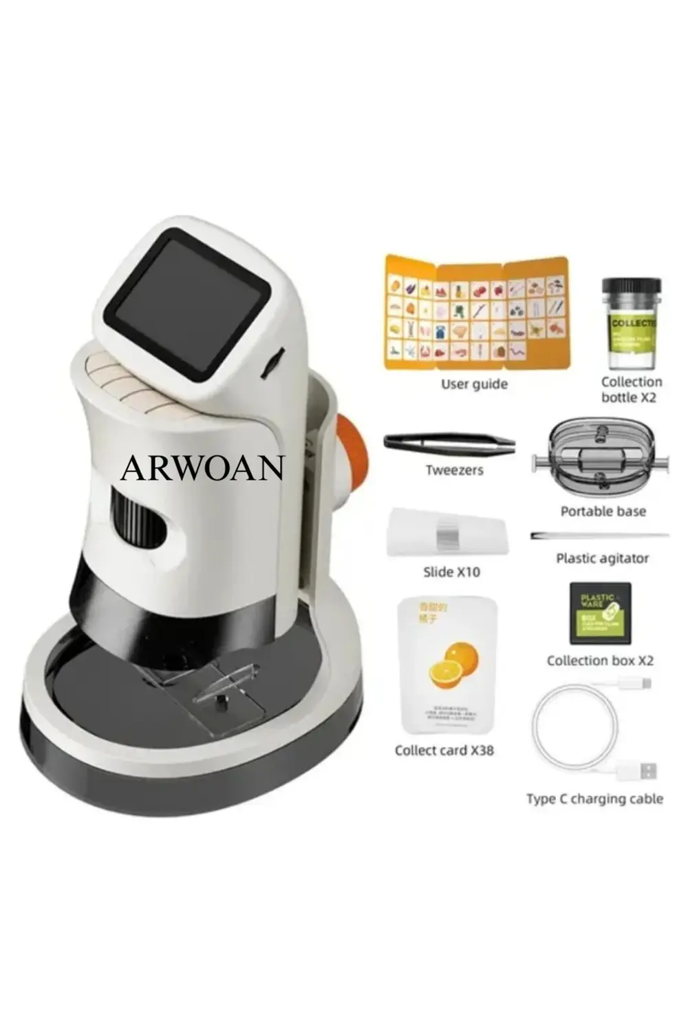 LCD Ekranlı, Elektronik ve Hobi İçin Profesyonel Masaüstü Mikrosk