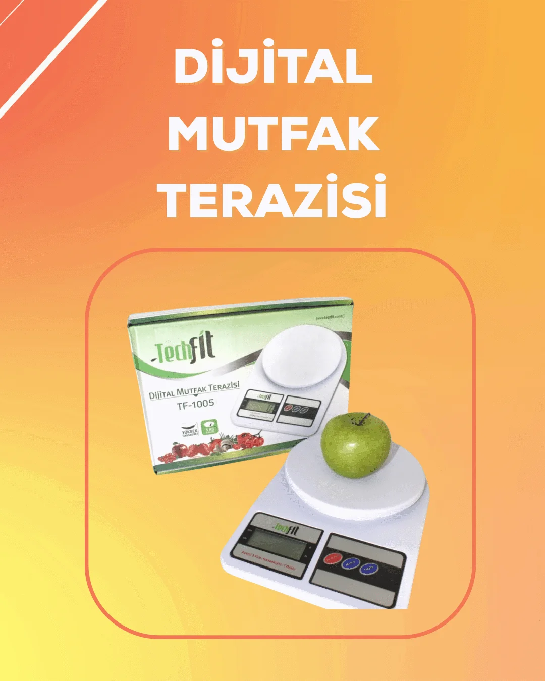 LCD Ekranlı Yüksek Hassasiyetli Dijital Mutfak Terazisi