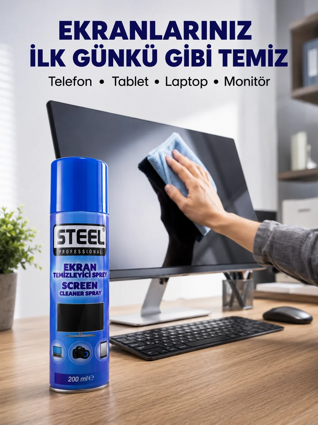 LCD, LED ve Telefon Ekranları İçin Ekran Temizleyici Sprey LCD, LED ve Telefon Ekranları İçin Ekran Temizleyici Sprey