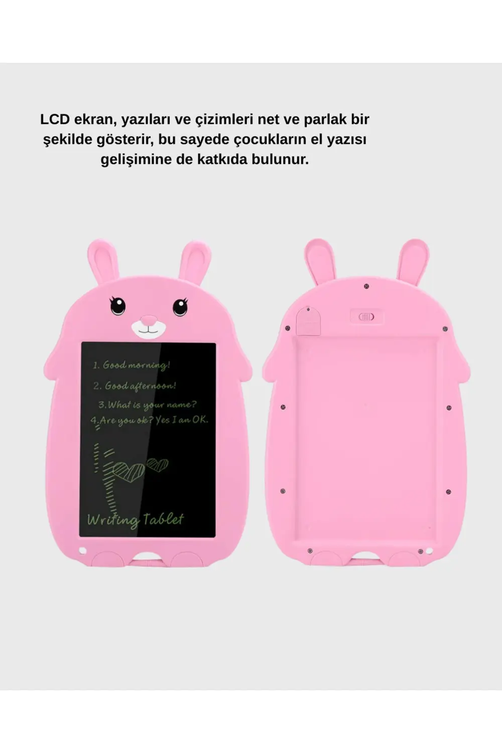 LCD Yazı Tableti 12 inç Tek Tuşla Silme Kilitli Çocuk Eğitim Çizi