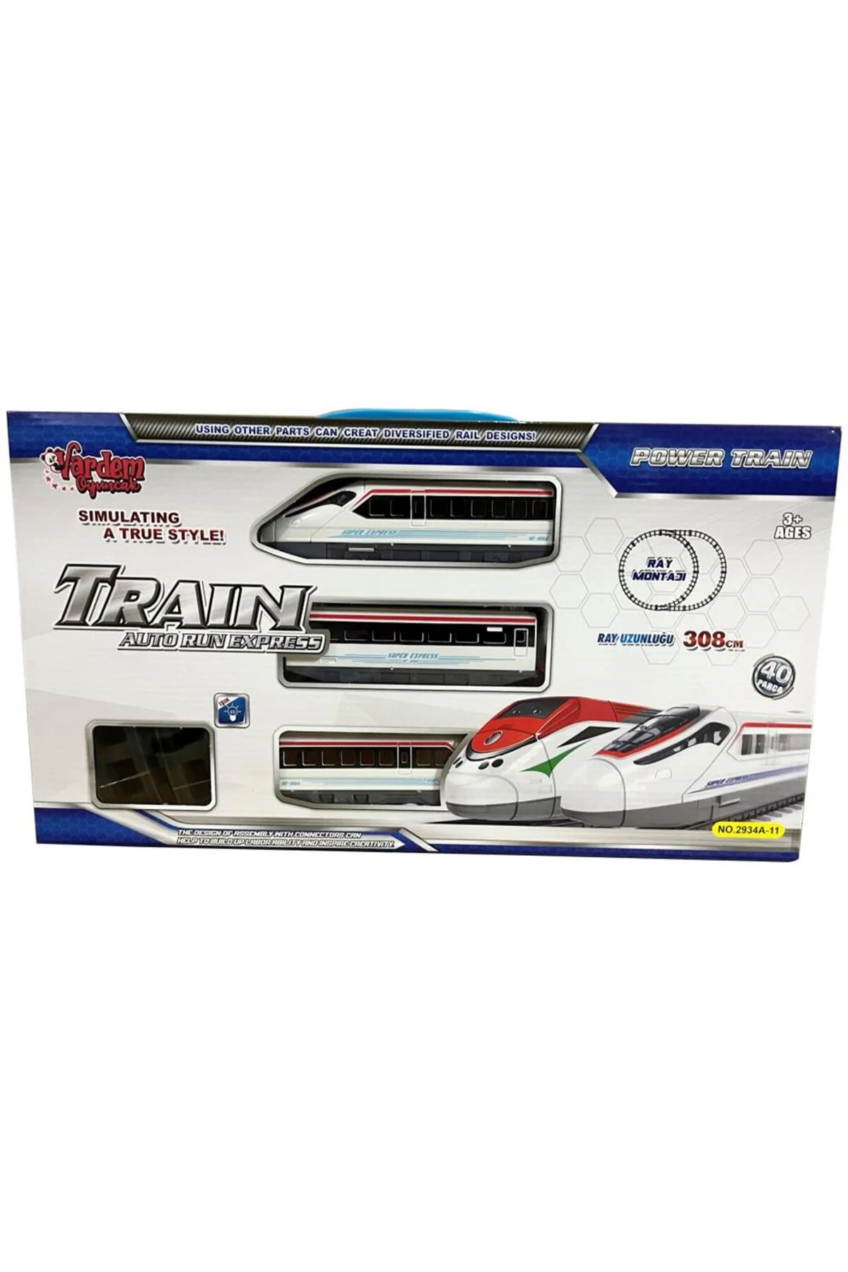 LE-2934A-11 40PCS ISIKLI 308CM HIZLI TREN SET-VRD