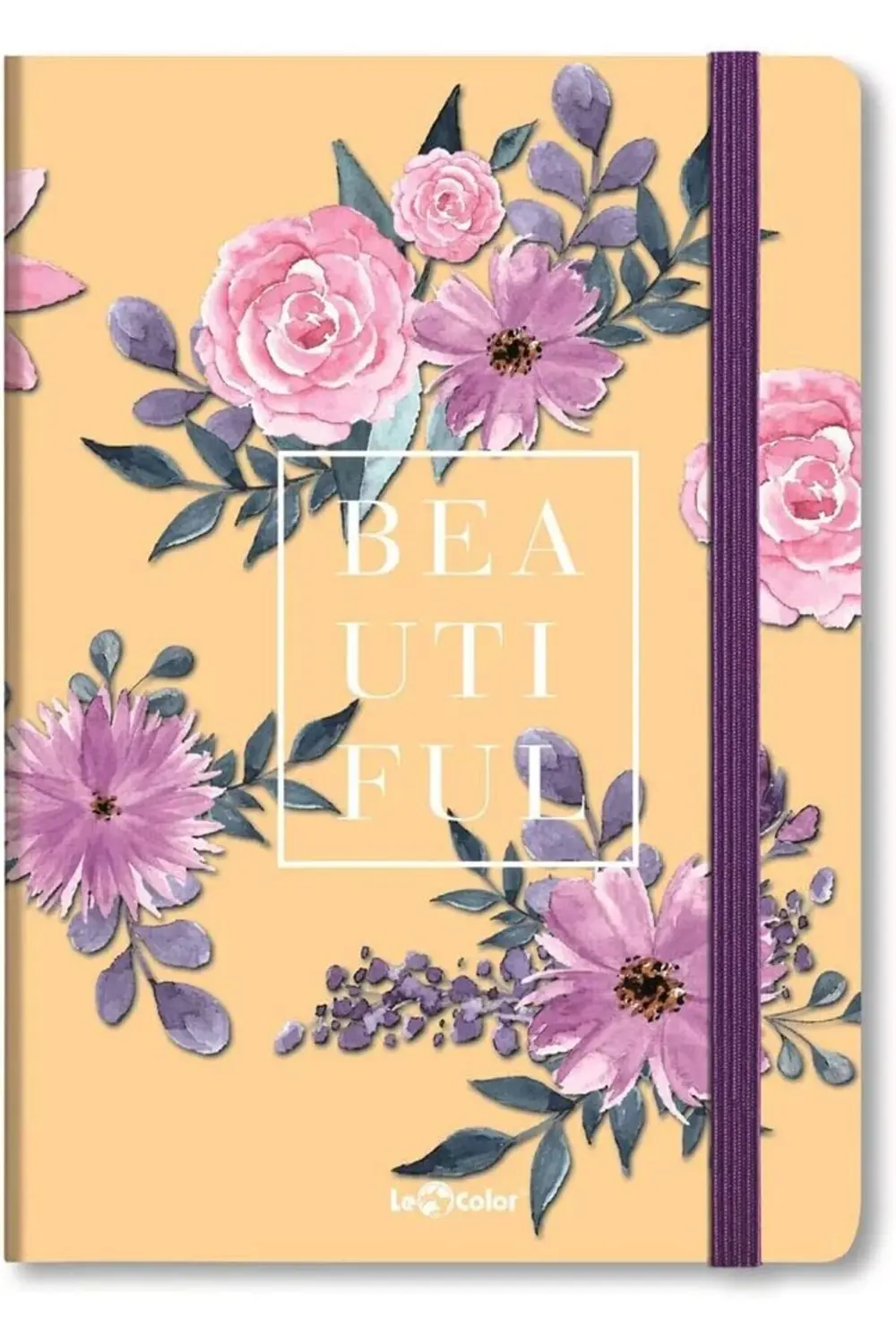 Le Çiçekli Defter Kareli Sarı 17x24 cm 1174074