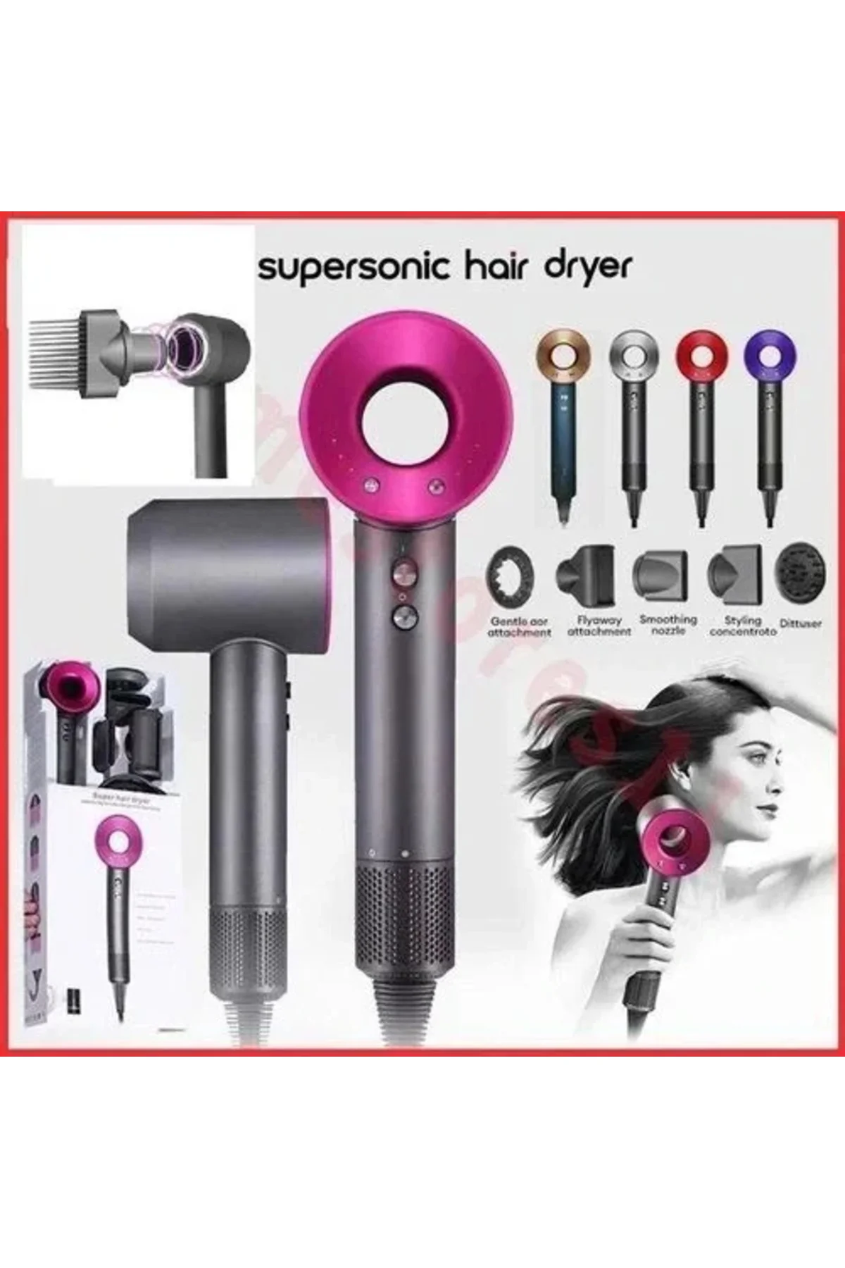 Leafless Hair Dryer 4 In 1 Saç Kurutma Makinası 3 Kademe