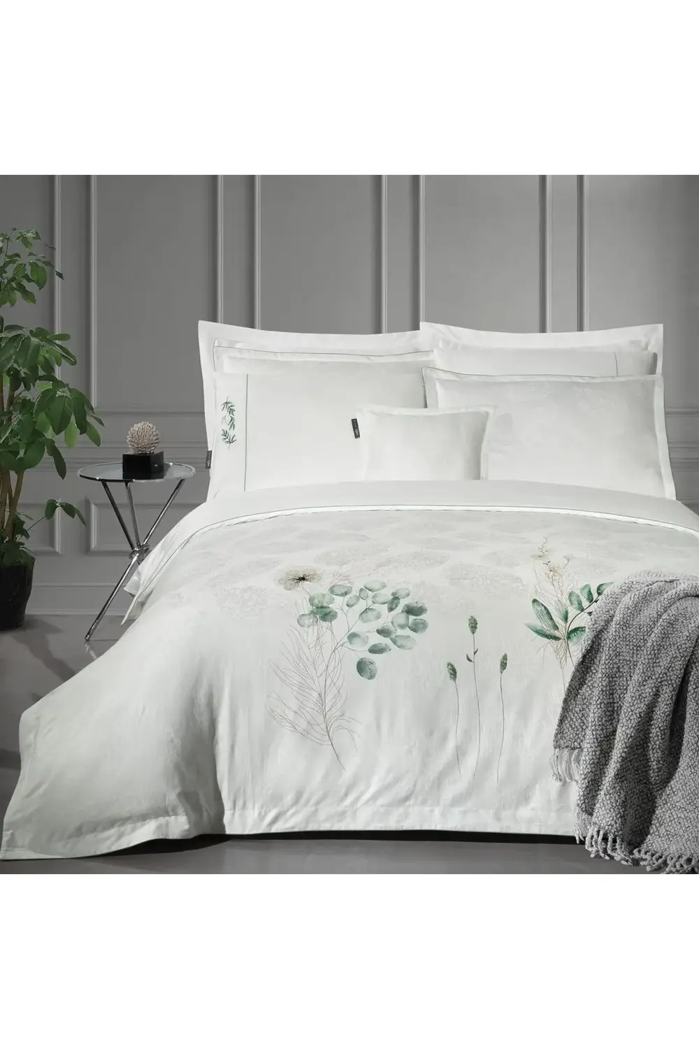 Sarev Leandra Çift Kişilik %100 Pamuk Saten "300 Tc" Nevresim Takımı Be