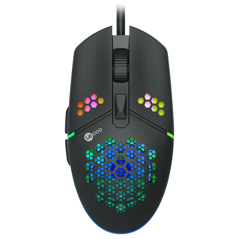 LECOO MS105 3200 DPI 6 TUŞLU KABLOLU RGB LED AYDINLATMALI GAMING 