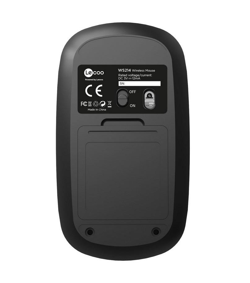 Lenovo Lecoo Ws214 1200 Dpi 4 Tuşlu Kablosuz Mouse Siyah