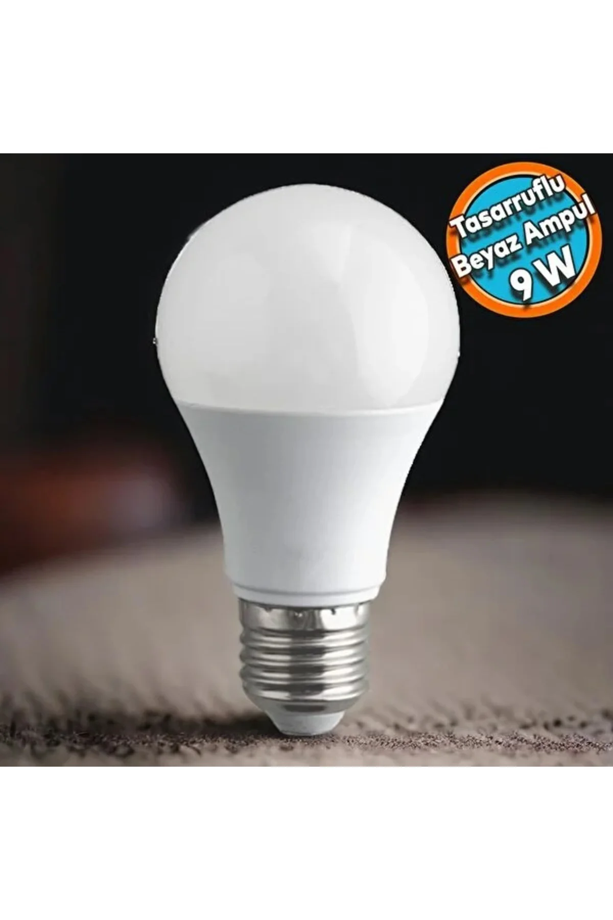 LED Ampul E27 Duy 9W Beyaz Işık Enerji Tasarruflu Yüksek Parlaklı