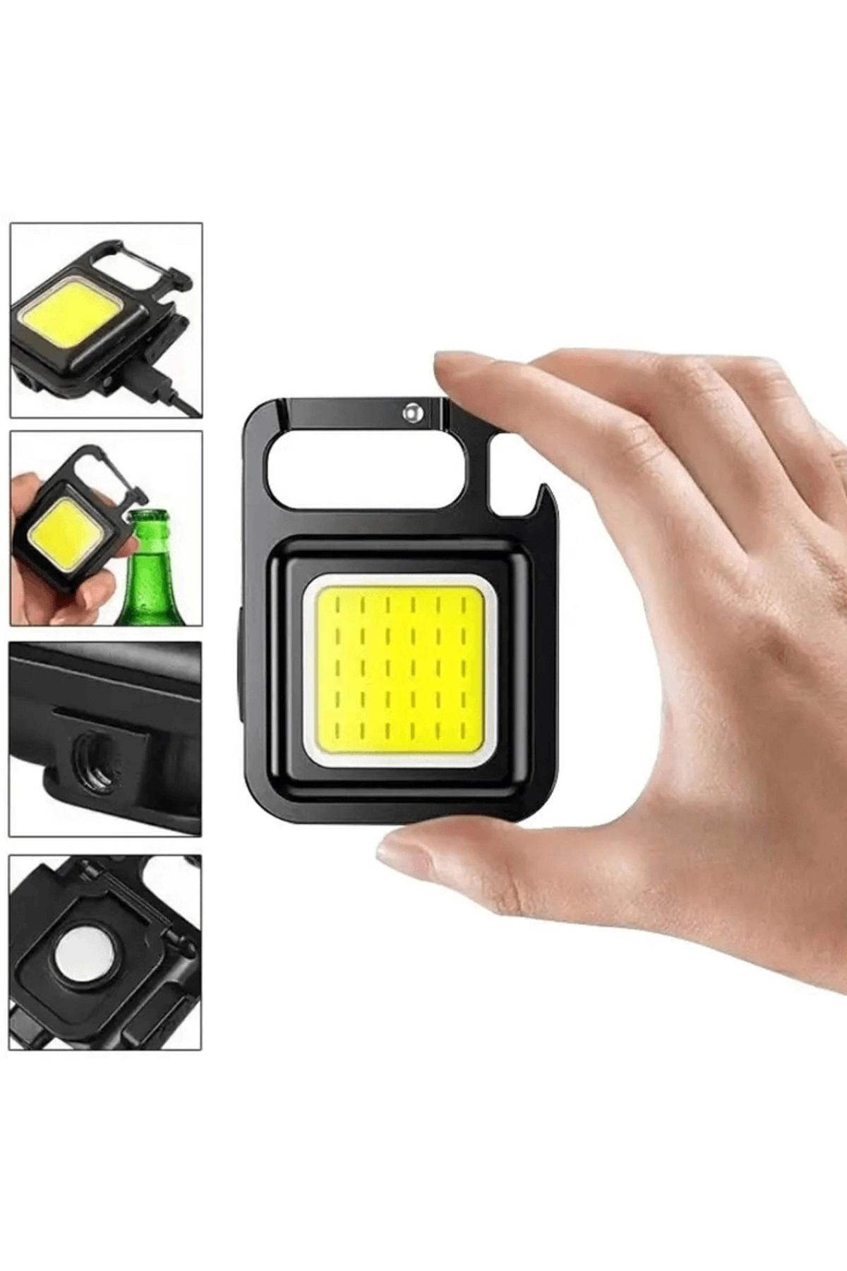 Led Anahtarlıklı El Feneri Şişe Açacağı Usb’li Şarj Edilebilir Ce