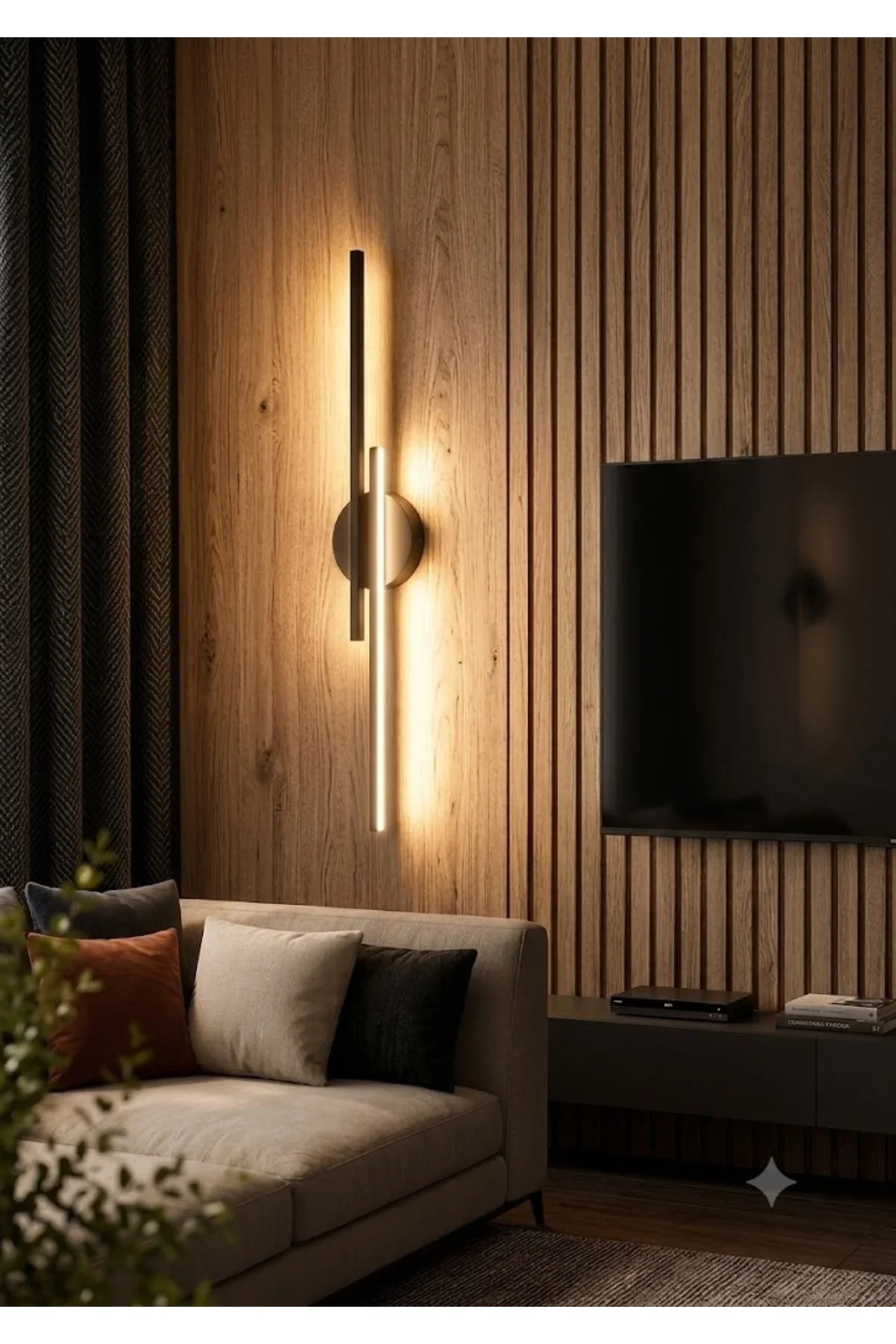 Led Aplik Dekor 3 Renk Işık kumandalı 70cm toplam uzunluk