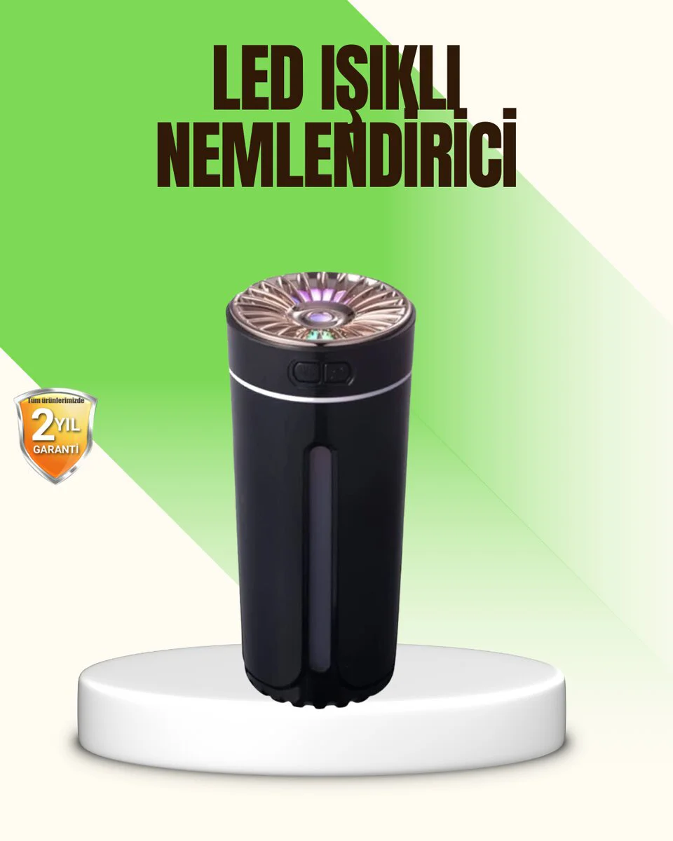 LED Aromaterapi Hava Nemlendirici - Sessiz Ultrasonik Çözüm ve Dekoratif Gece Lambası
