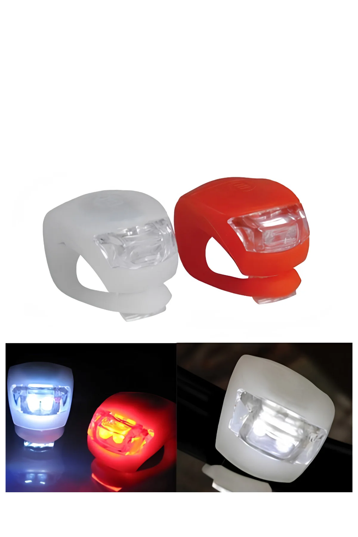 LED Bisiklet Işığı 2li Set Kırmızı Beyaz Çakar Lamba Seti