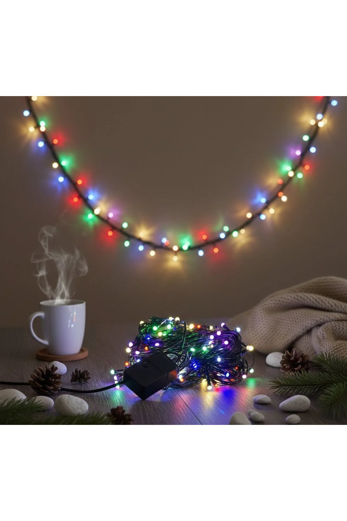 LED Damla Uçlu RGB Dekoratif Işık 10 Metre 100