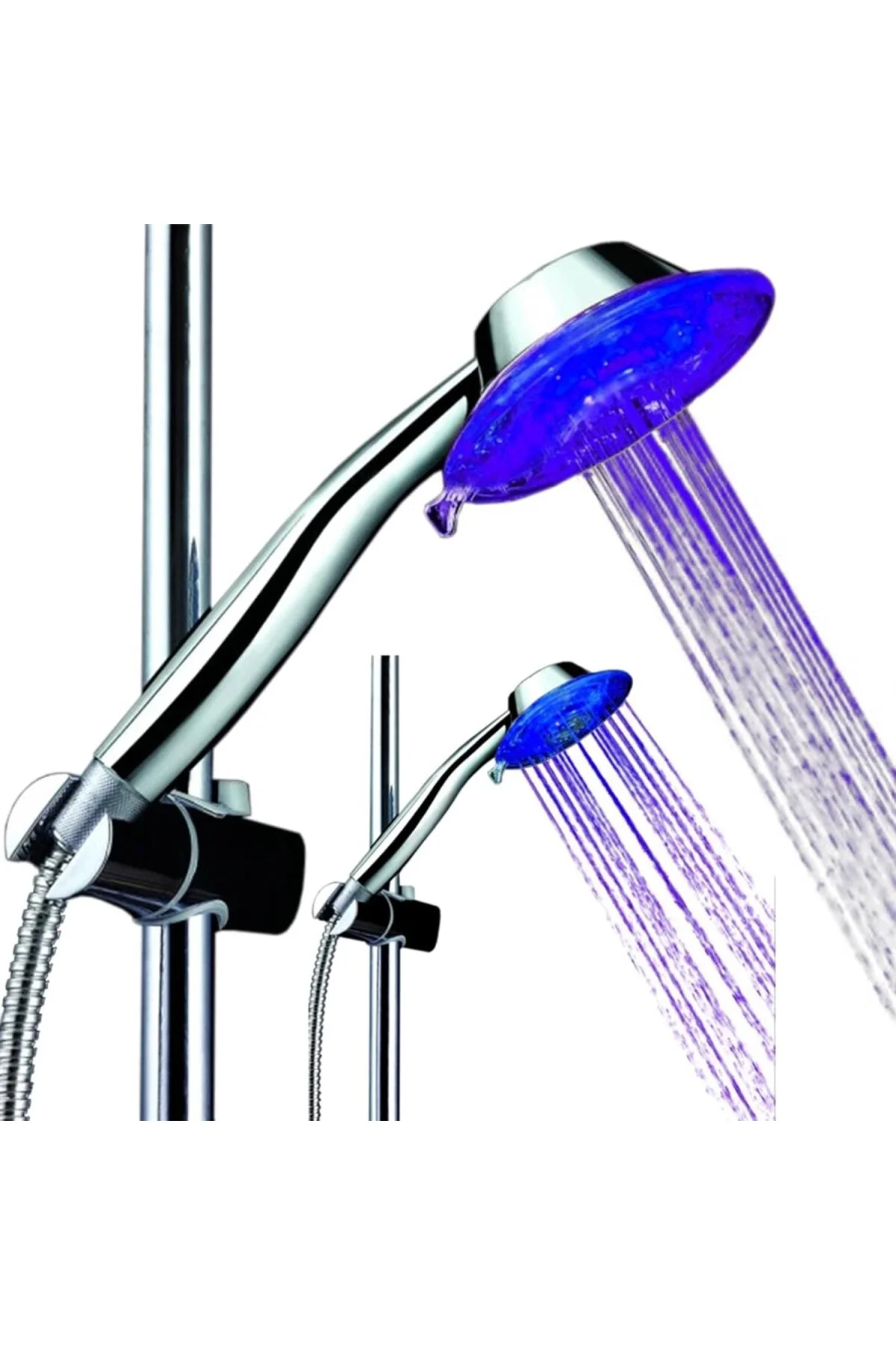 LED Duş Başlığı El Banyo Duş Başlıkları 7 Renkli Işık Duş Başlığı