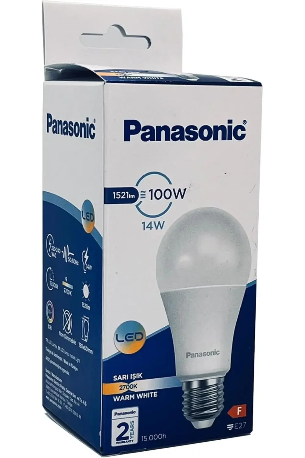LED E27 14W 1521LM 2700K Lamba Sarı Işık 1185222