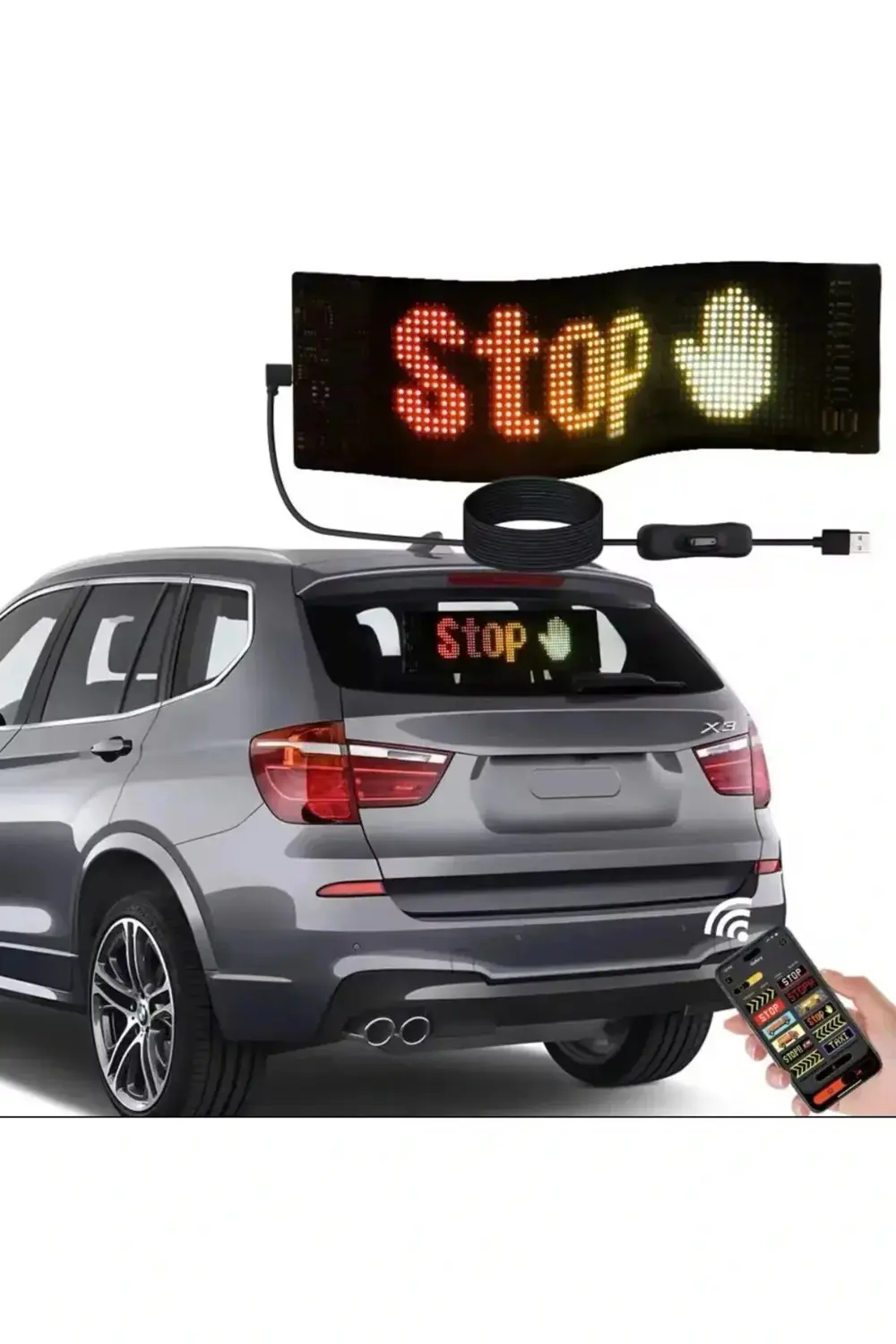 Led Ekran Matrix Panel Cama Yapışan En Büyük Boy 16x96 Led Sayısı