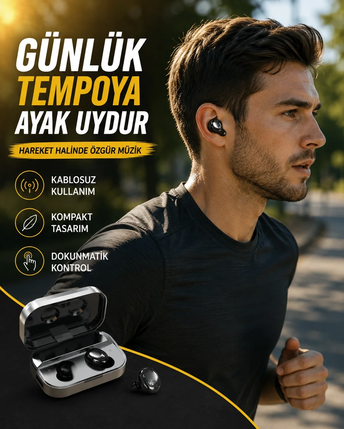 LED Ekranlı Kablosuz Kulaklık – Gürültü Önleyici Mikrofon ve Dokunmatik Özellikli Fiyatı, Yorumları ve Özellikleri