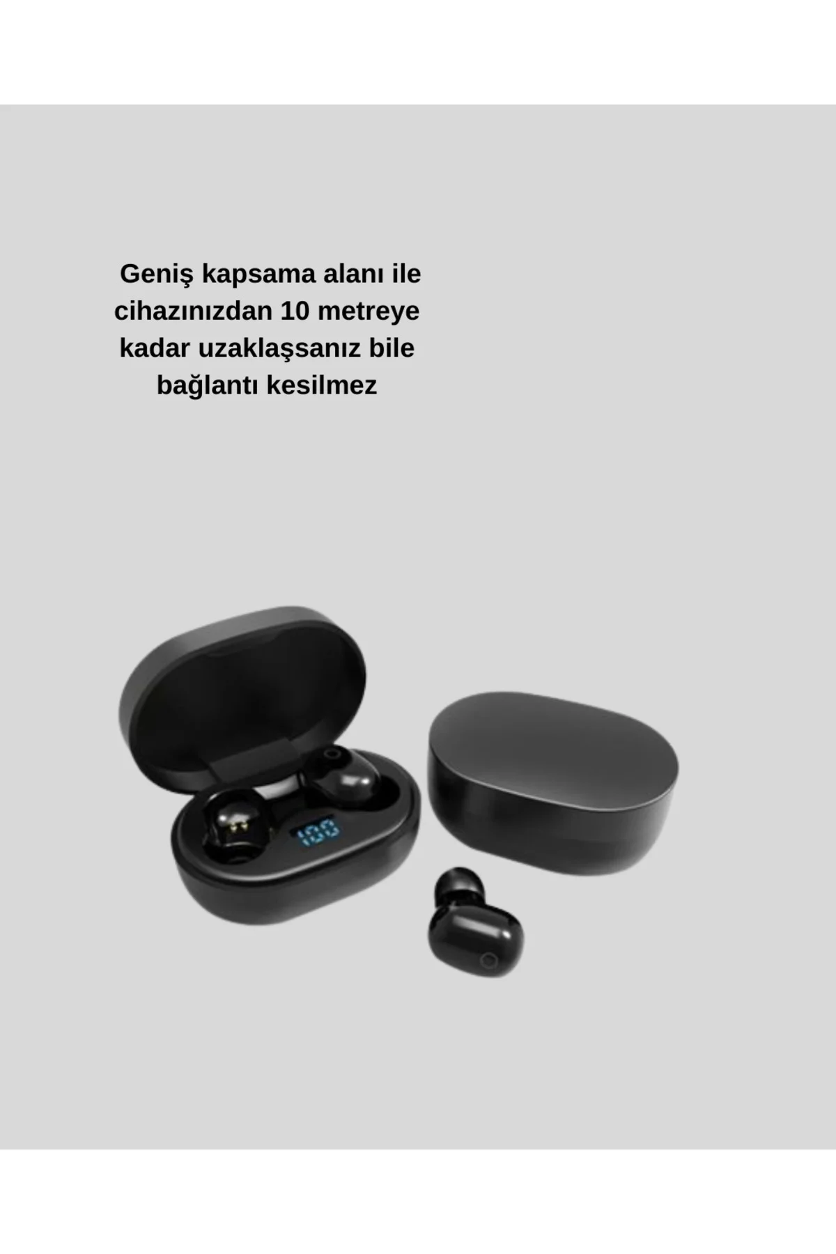 LED Ekranlı Şarjlı Kablosuz Kulak İçi Kulaklık