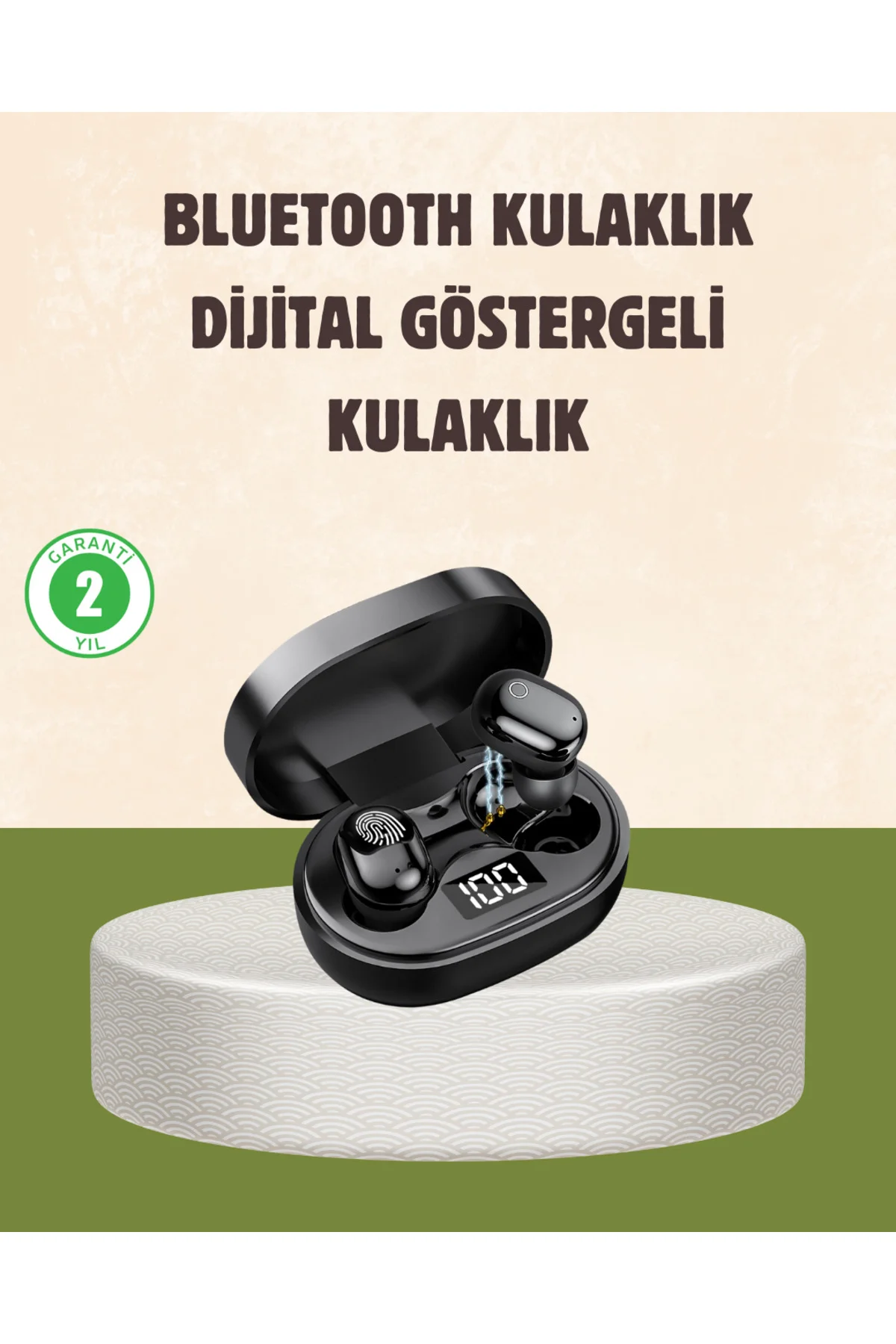 LED Ekranlı Şarjlı Kablosuz Kulak İçi Kulaklık