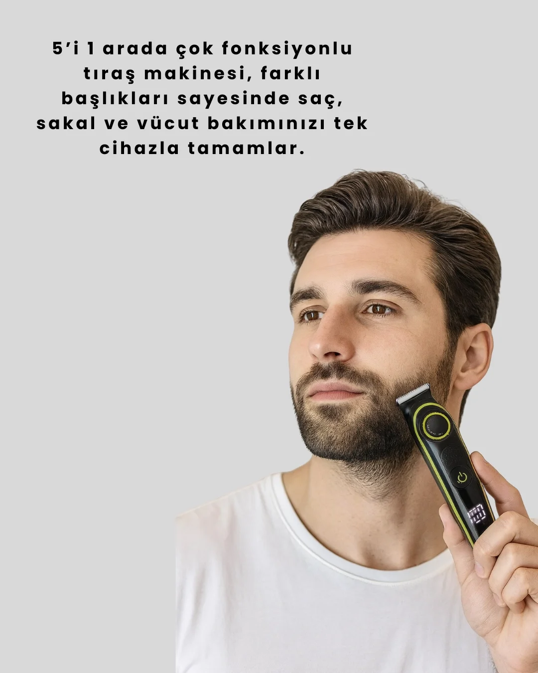 LED Ekranlı Şarjlı Saç ve Sakal Kesme Makinesi Erkek Bakım Cihazı Çok Başlıklı Set LED Ekranlı Şarjlı Saç ve Sakal Kesme Makinesi Erkek Bakım Cihazı Çok Başlıklı Set
