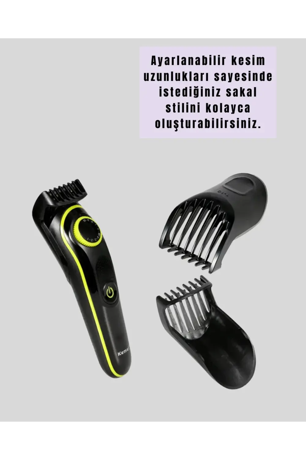 LED Ekranlı Şarjlı Saç ve Sakal Kesme Makinesi Erkek Bakım Cihazı