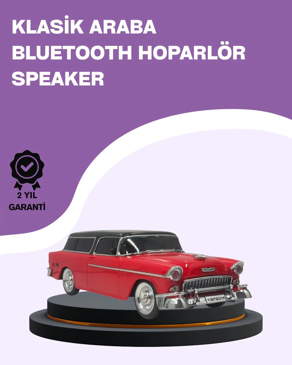 LED Farlı 10W Bluetooth Hoparlör - Güçlü Ses, Retro Tasarım