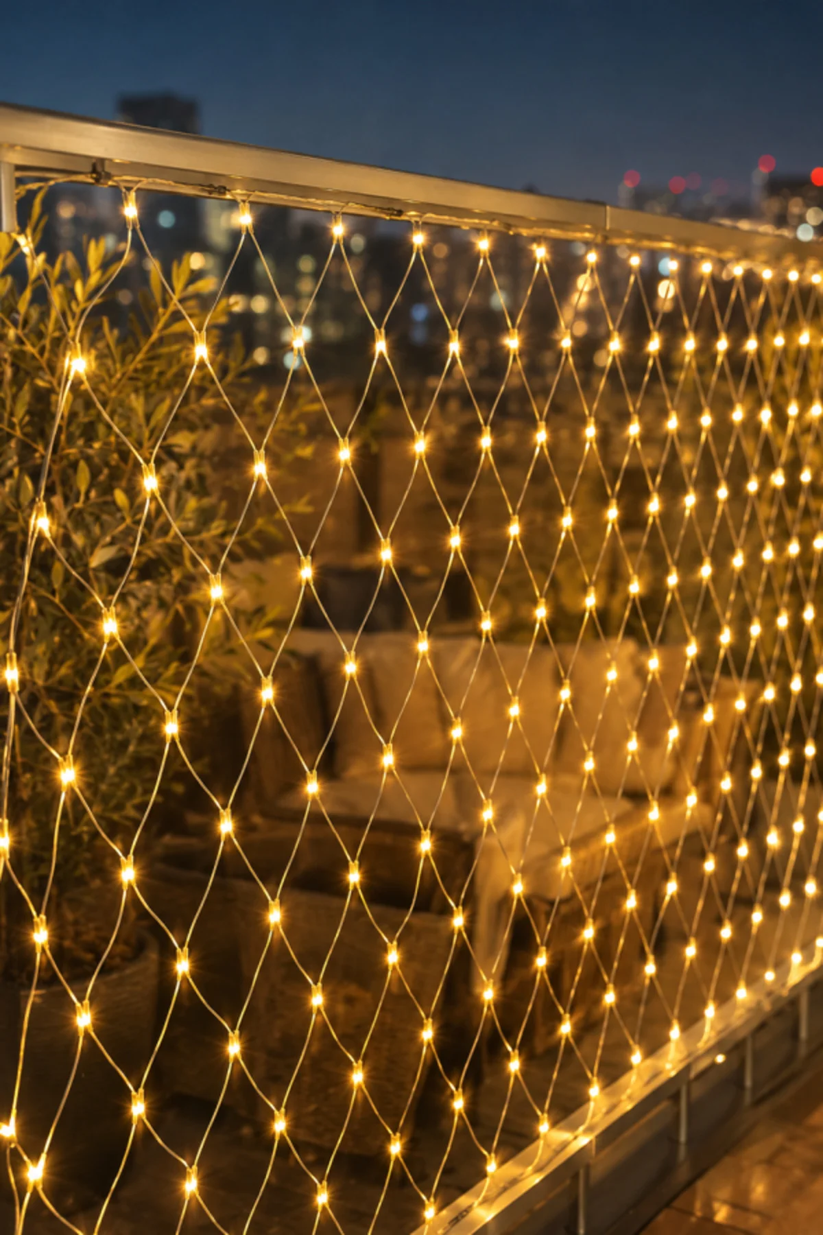 Led File Işık Dekoratif Ağ Led Aydınlatma İç Mekan Balkon Bahçe Süsü Yeni Nesil - Görsel 2