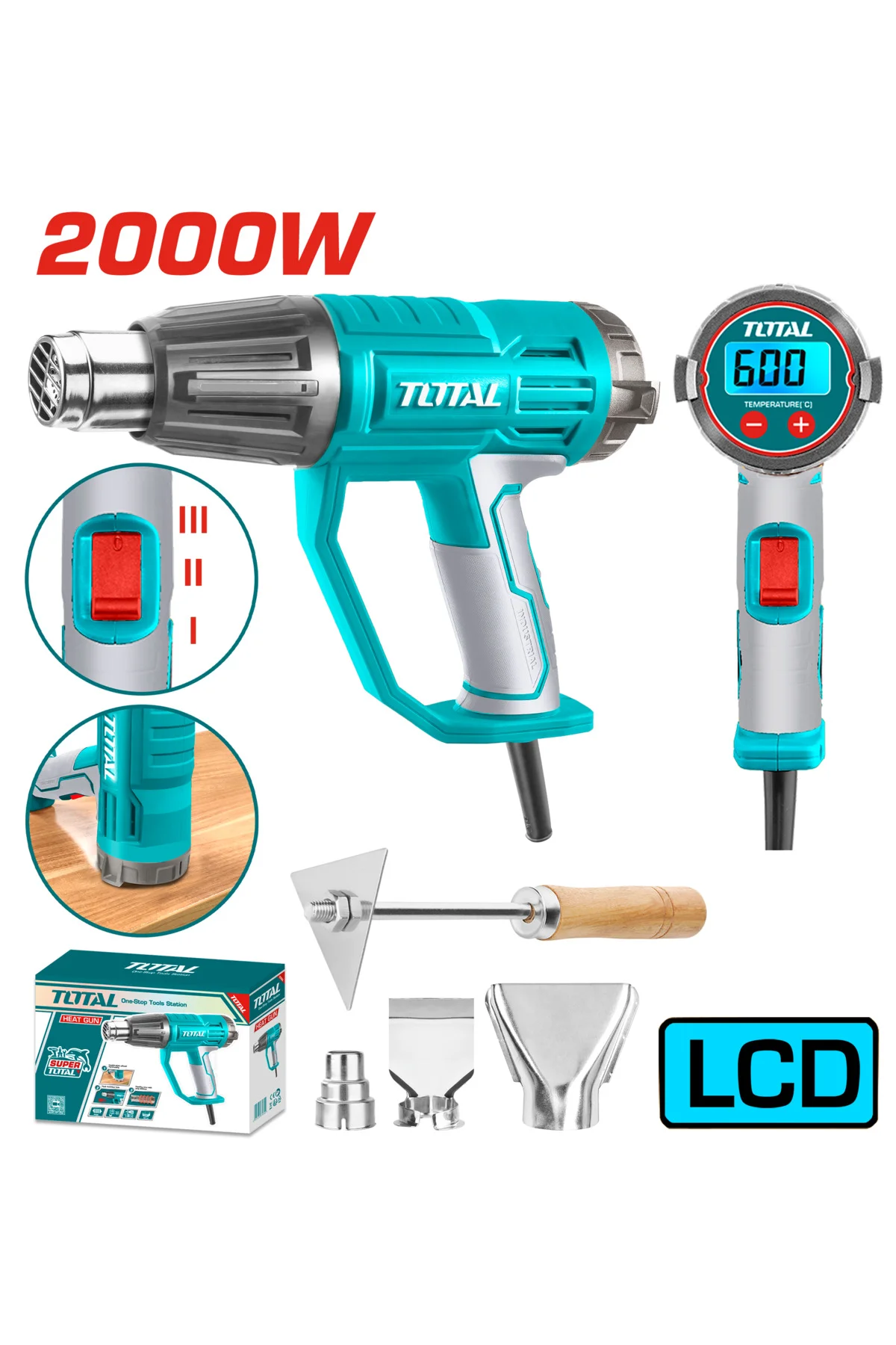 LED GÖSTERGELİ SICAK HAVA TABANCASI TB20056