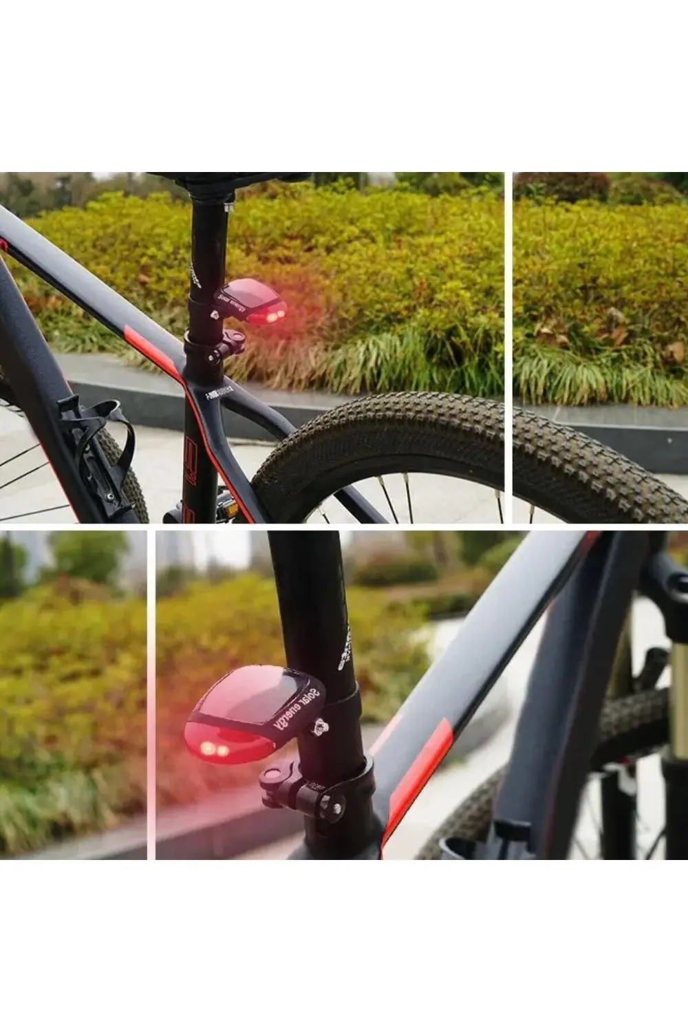 Led Güneş Enerjisi İle Şarj Edilebilir Bisiklet Kuyruk Lambası So