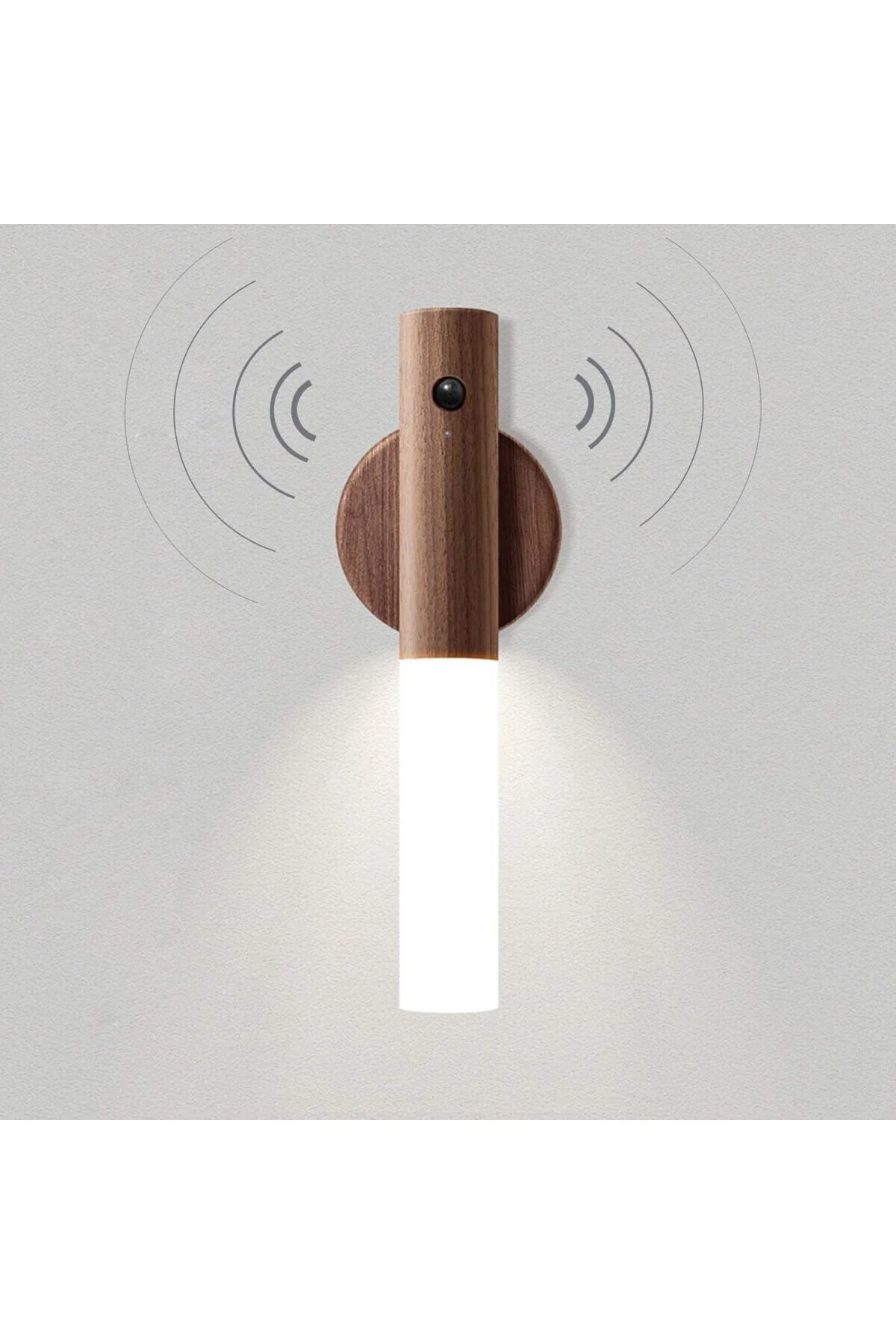 LED hareket sensörlü ışık, ahşap duvar lambası, akü merdiveni, USB şarj edilebilir, vintag