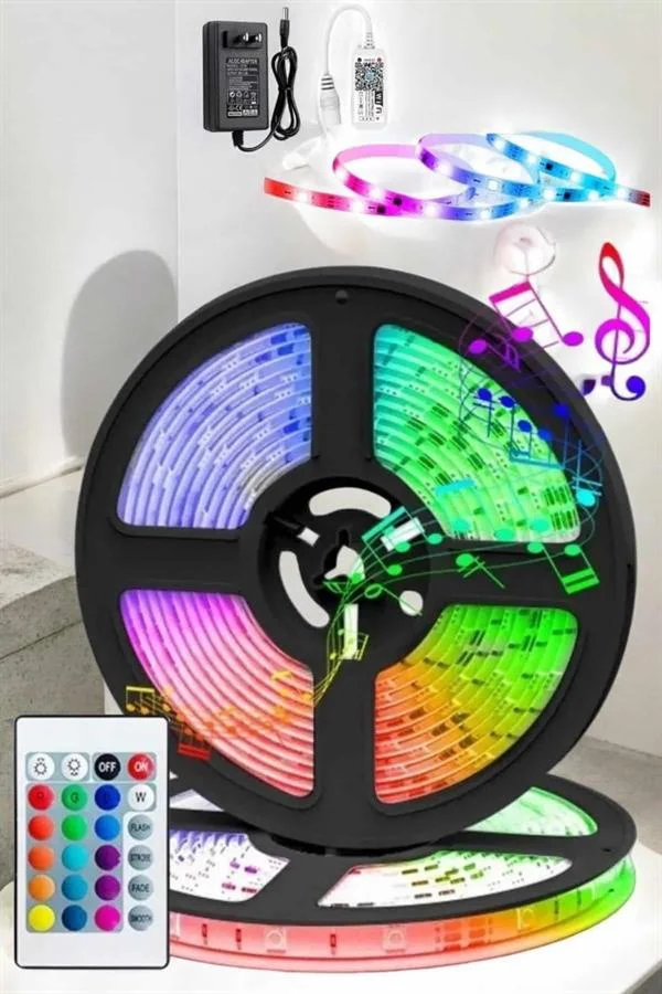 Led Işık 5 Metre Şerit Led Rgb Işıklı - Lisinya Diğer
