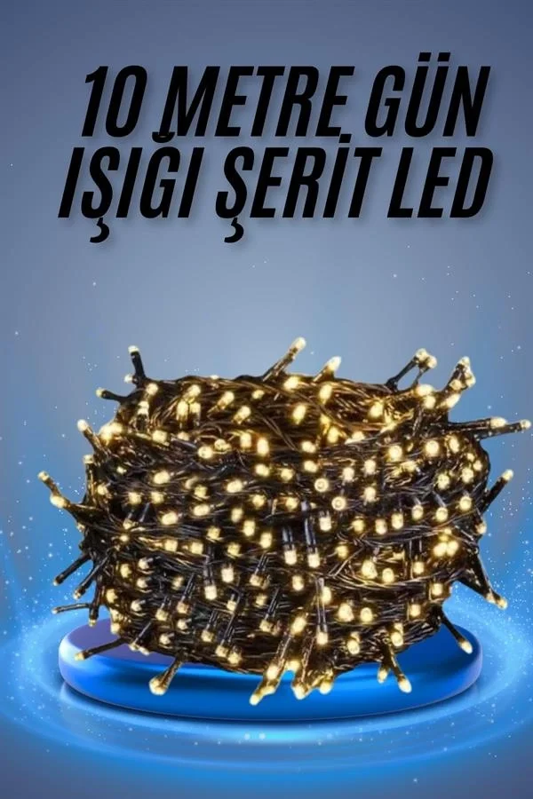 Led Işık Ağaç Süsleme Ampüllü Dekoratif Aydınlatma 10 Metre Gün I