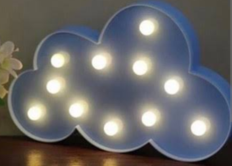 Led Işık Beyaz Bulut Gece Lambası - Dekoratif LED Bulut Şeklinde 