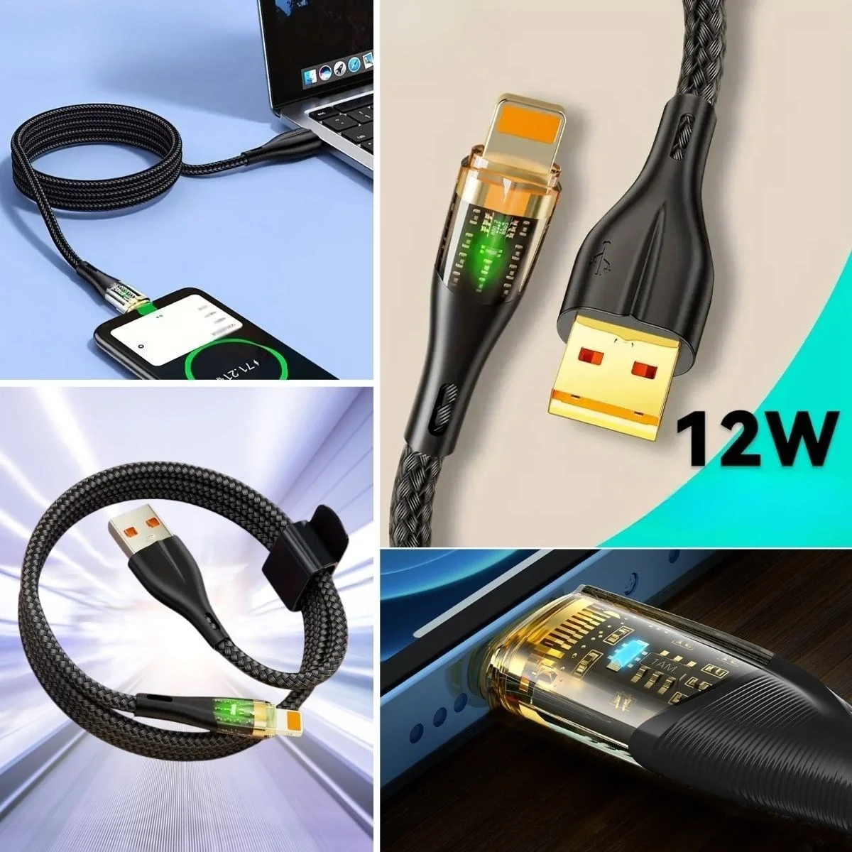 Led Işık Uçlu Sağlam İp Kablolu Usb To Lightning Hızlı Şarj Kablosu Bx40 Fiyatı, Yorumları ve Özellikleri