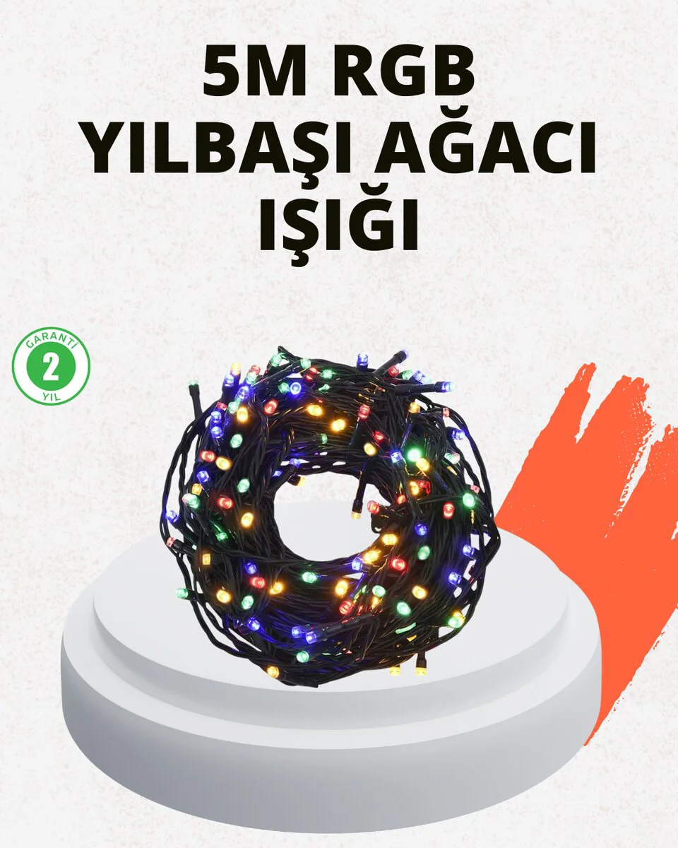 LED Işık Zinciri - Festivaller ve Özel Günler İçin 8 Modlu Enerji Tasarruflu Dekoratif Aydınlatma