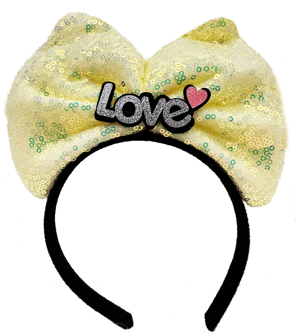 Led Işıklı 3 F.rklı Fonksiyonda Yanan Gümüş Love Yazılı Sarı Fiyo