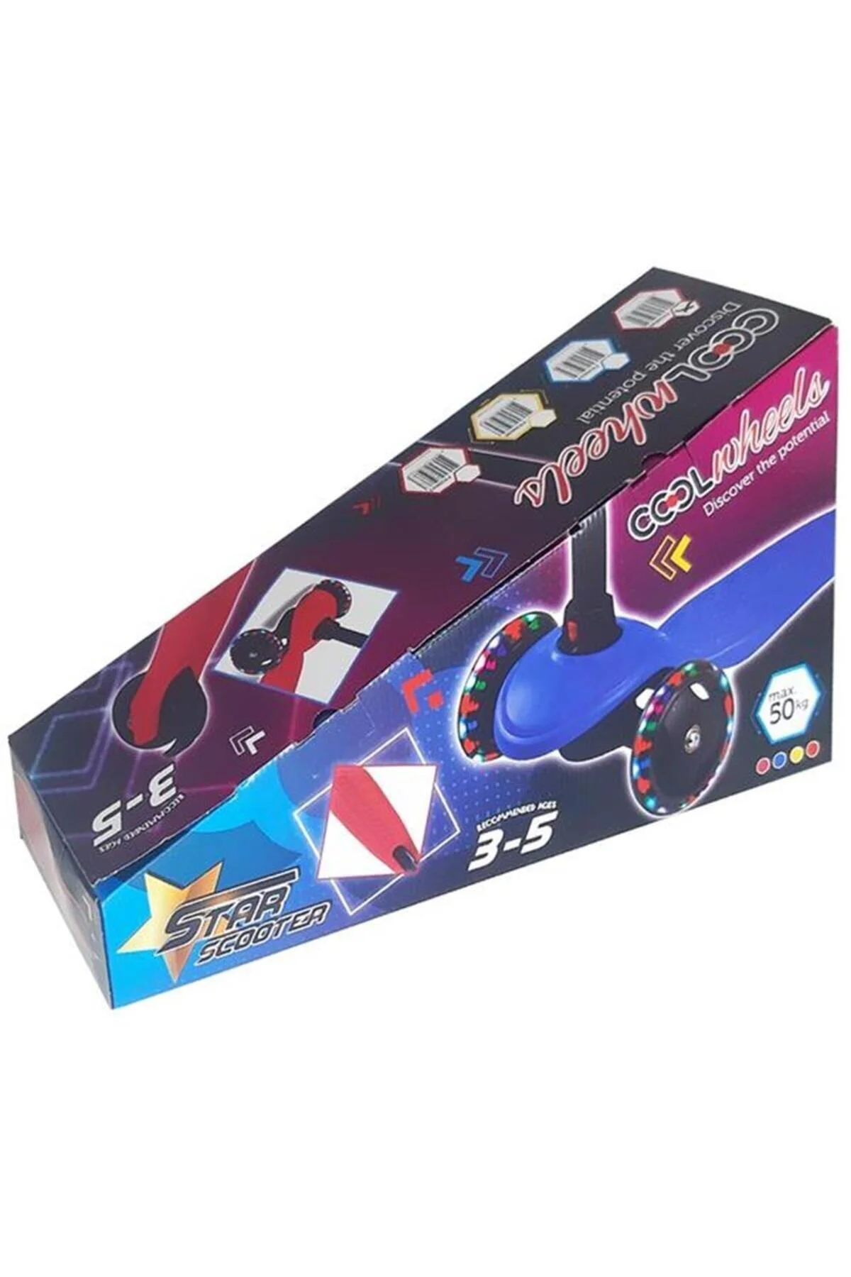 Led Işıklı 3 Tekerlekli Yükseklik Ayarlı Twist Scooter  50 kg