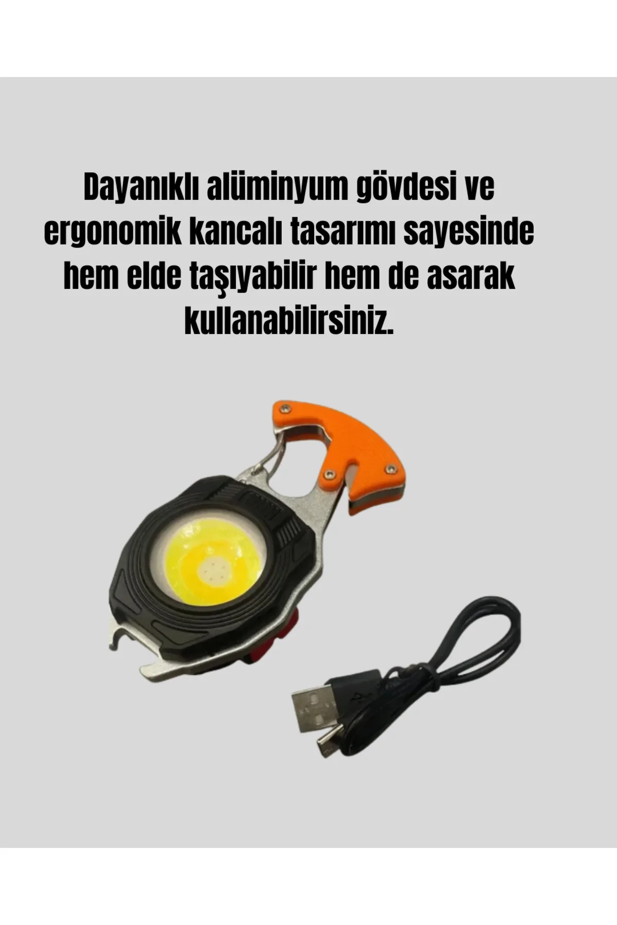 LED Işıklı Acil Durum Düdüklü Anahtarlık Fener