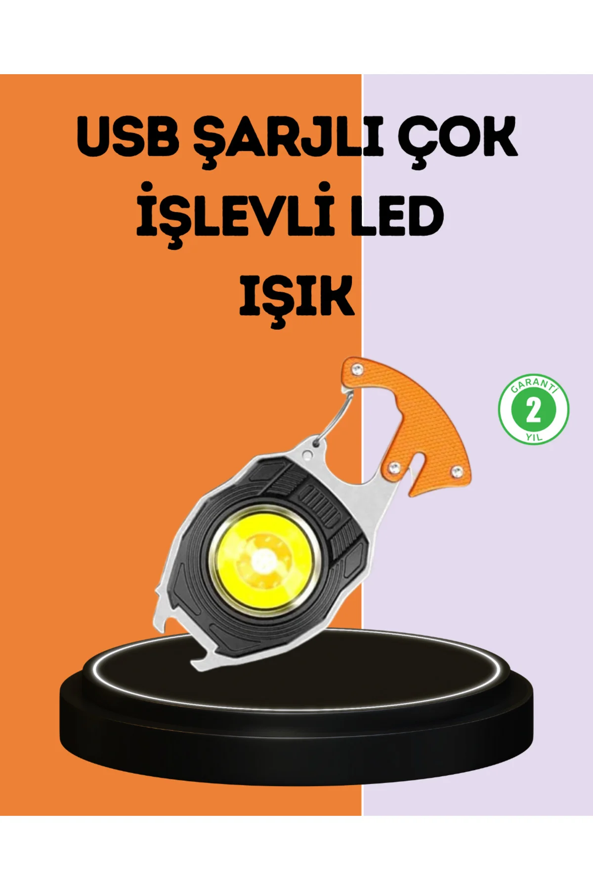 LED Işıklı Acil Durum Düdüklü Anahtarlık Fener