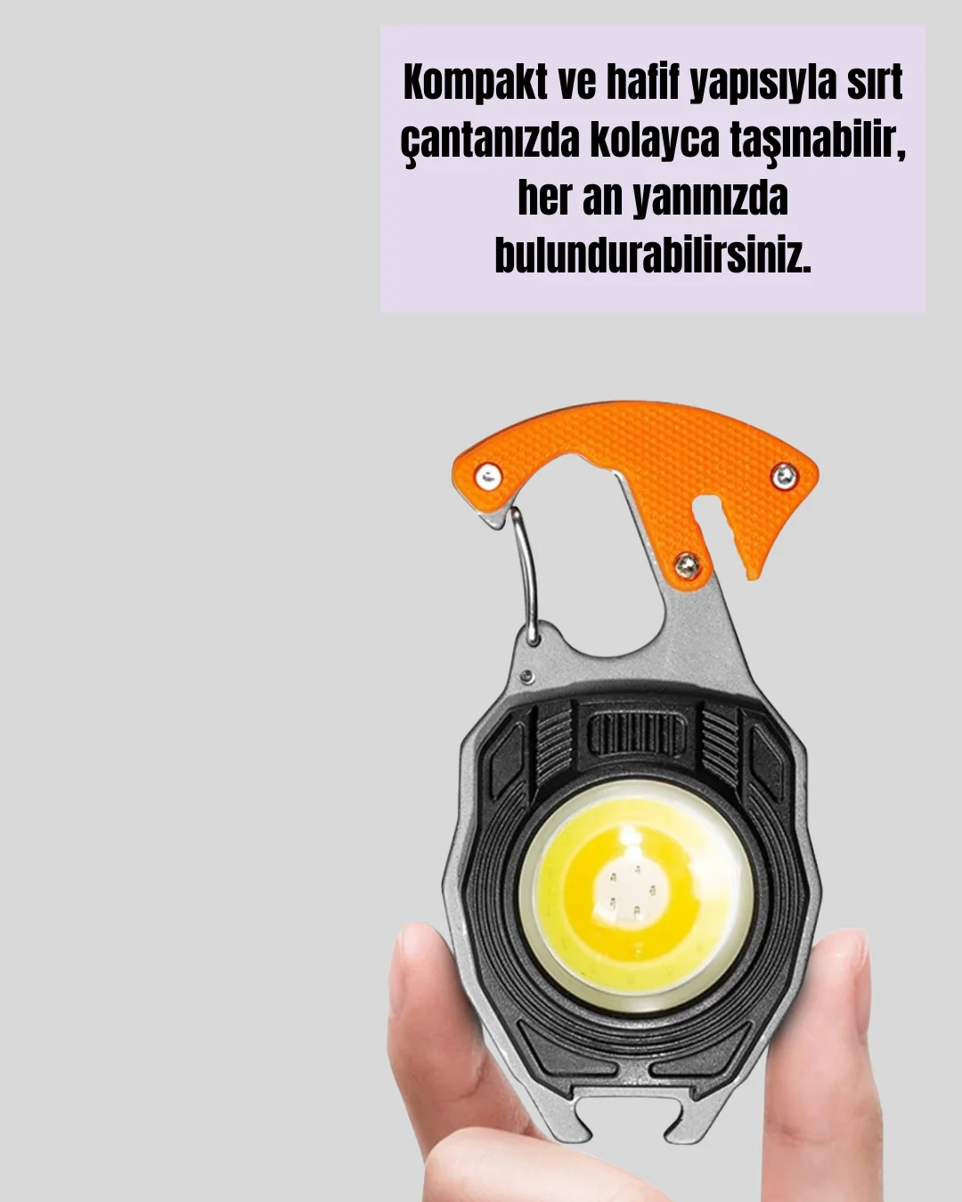 LED Işıklı Acil Durum Düdüklü Anahtarlık Fener