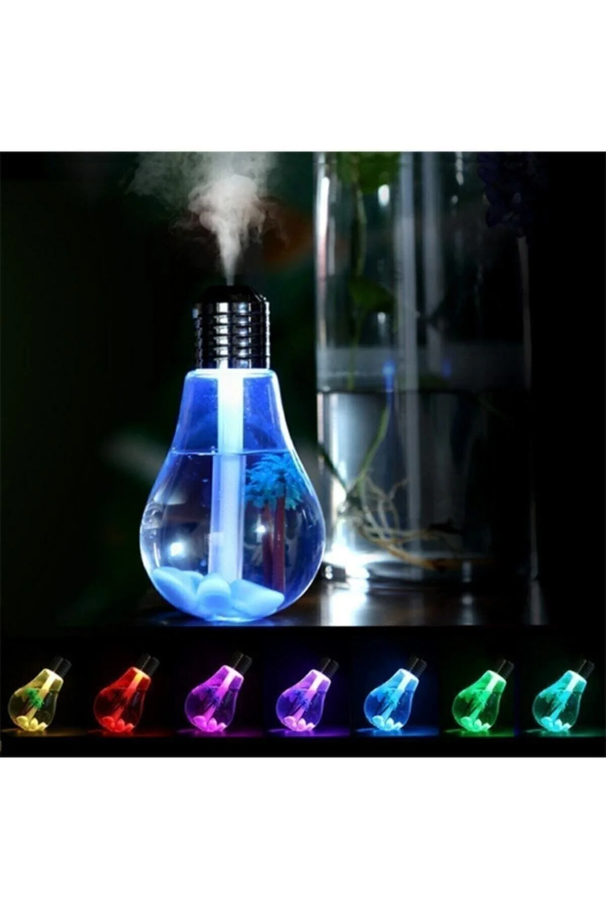 Led Işıklı Ampül Hava Nemlendirici Buhar Makinası Humidifier