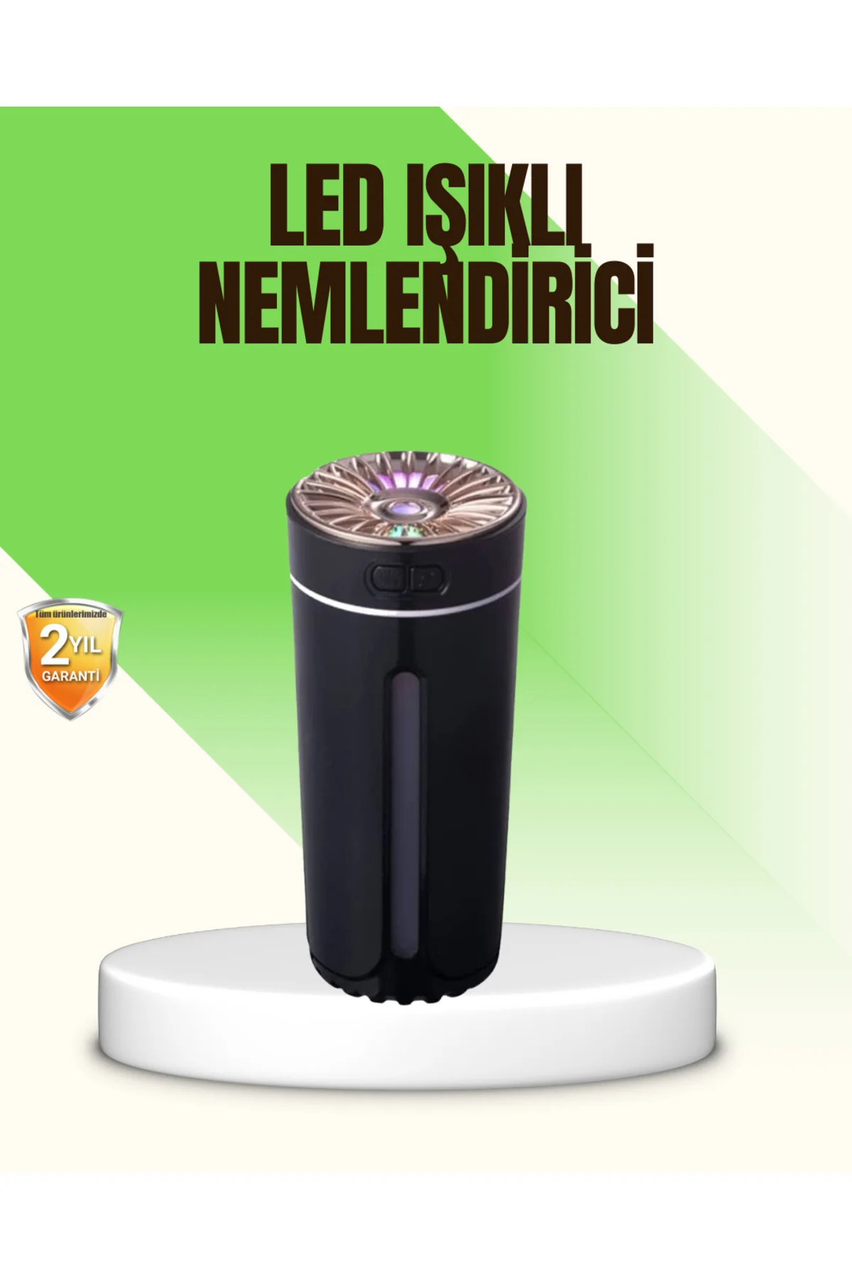 LED Işıklı Aromaterapi Hava Nemlendirici Ultrasonik Sessiz Nem Ayarı