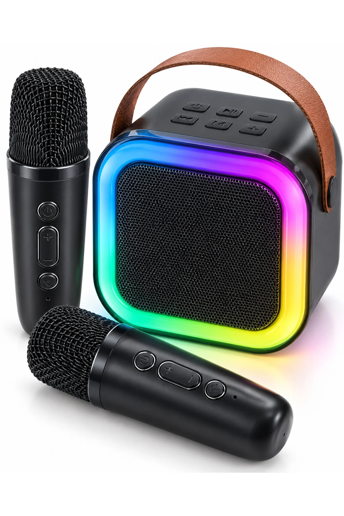 Led Işıklı Bluetooth Karaoke Hoparlör Seti - Görsel 2