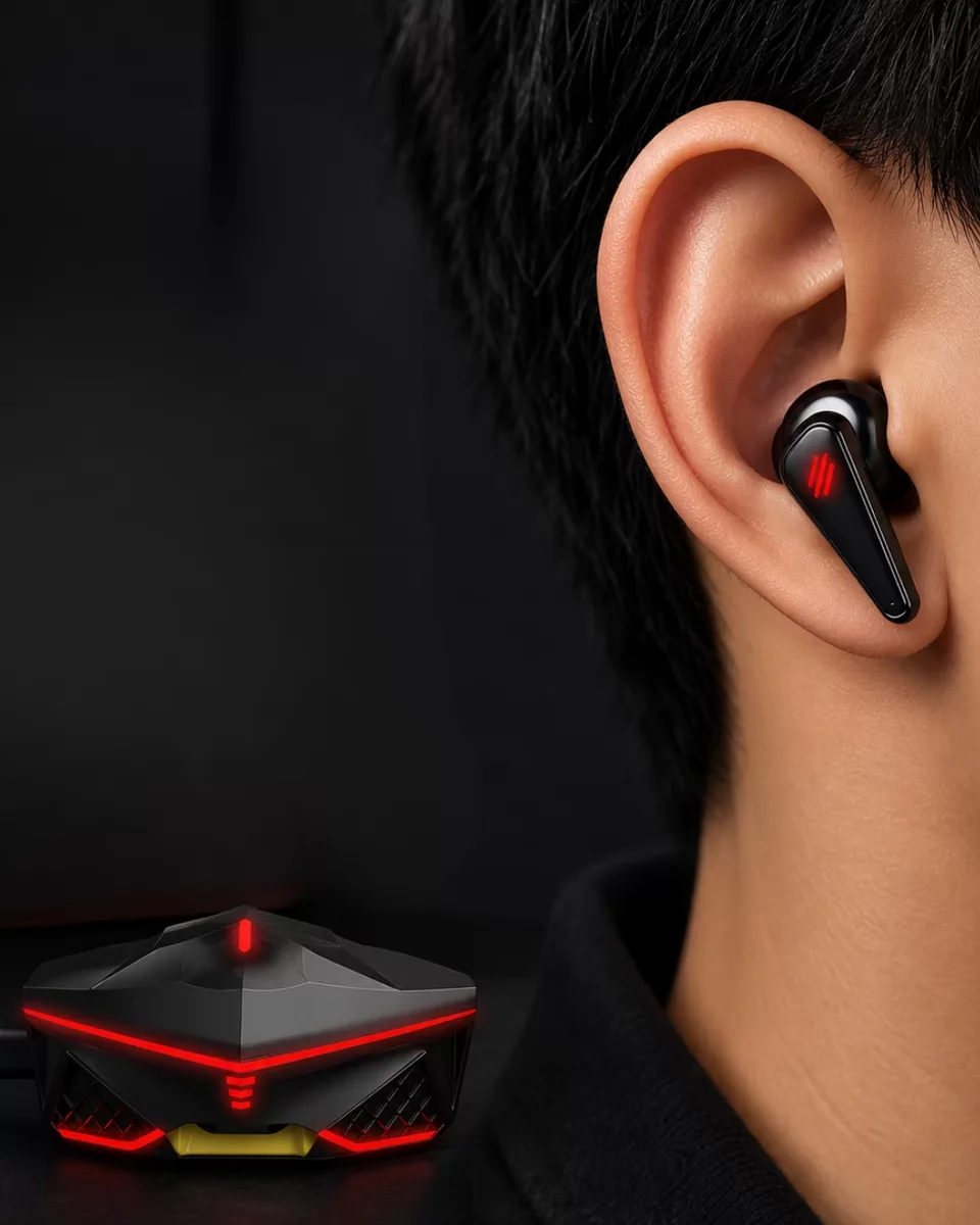 LED Işıklı Bluetooth Kulaklık 3D Ses ve Güçlü Bas - Oyun Odaklı Ultra Düşük Gecikmeli Kulak İçi