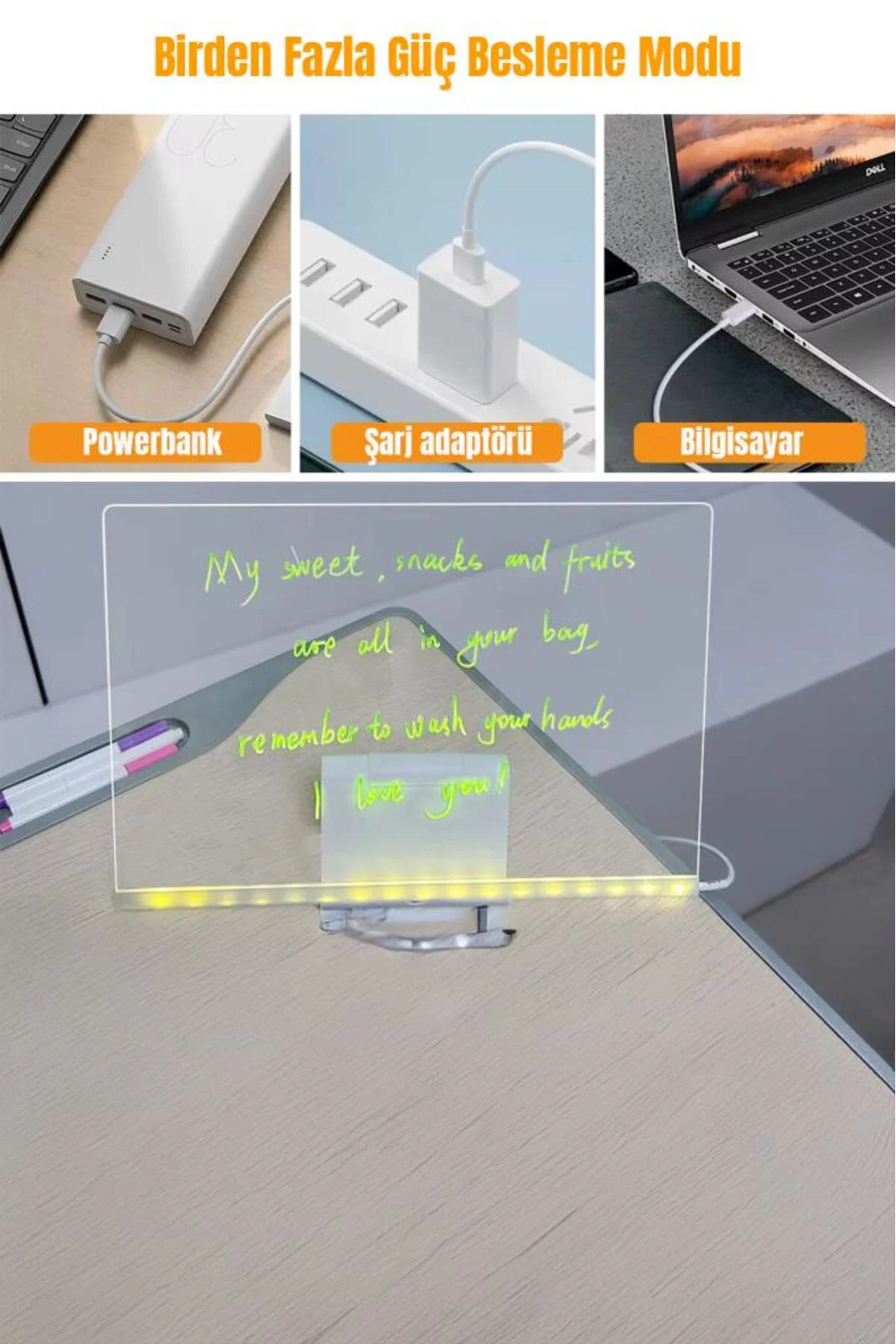 LED Işıklı Çizim Tableti 30x20 cm – Ayarlanabilir Standlı Akrilik