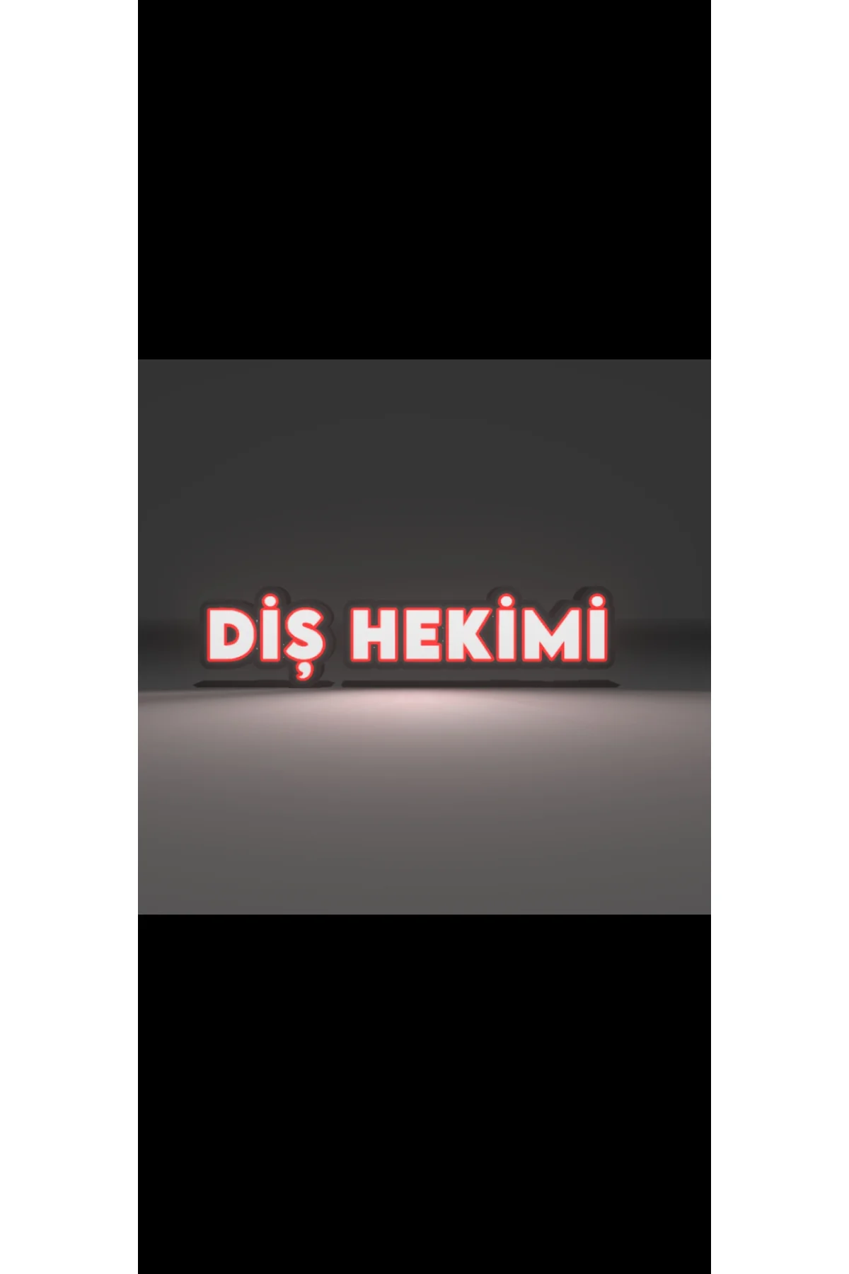 LED IŞIKLI DİŞ HEKİMİ TABELA