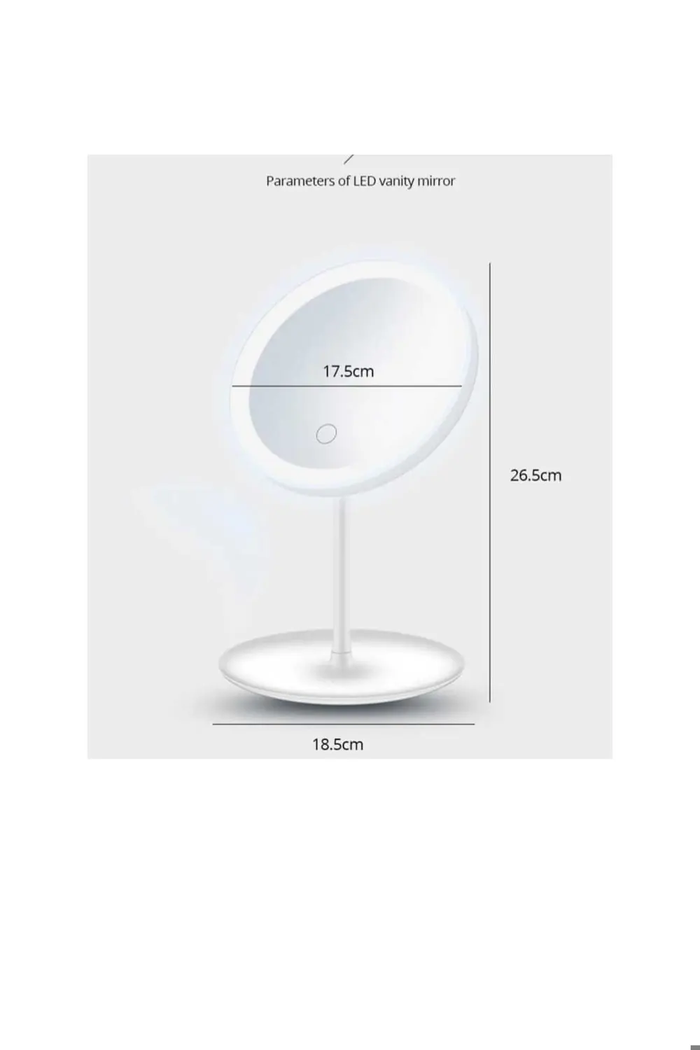 Led Işıklı Dokunmatik Makyaj Aynası Pembe 3 Kademeli Işık Ayarı ,