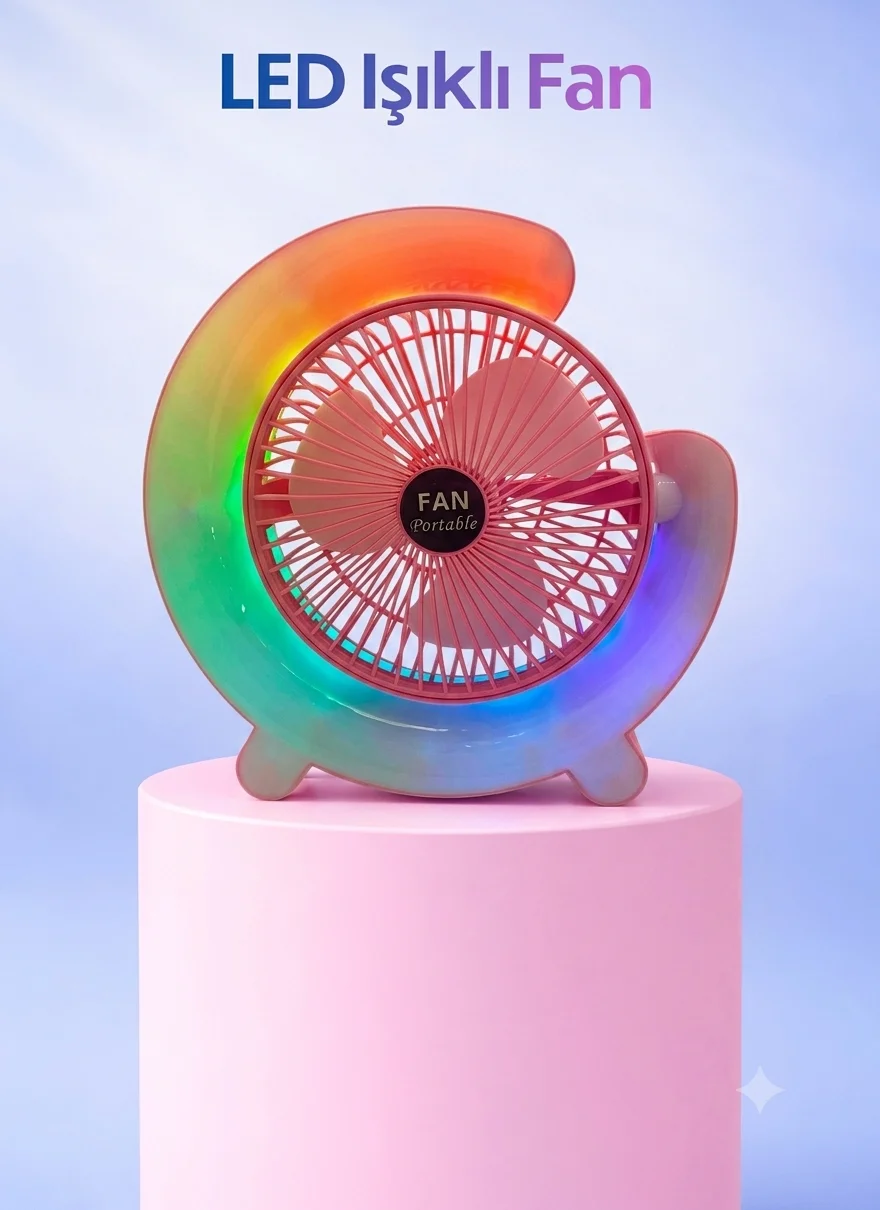 Led Işıklı Ev Ofis Soğutucu Pervane Fan Taşınabilir Şarjlı Masaüs Led Işıklı Ev Ofis Soğutucu Pervane Fan Taşınabilir Şarjlı Masaüs