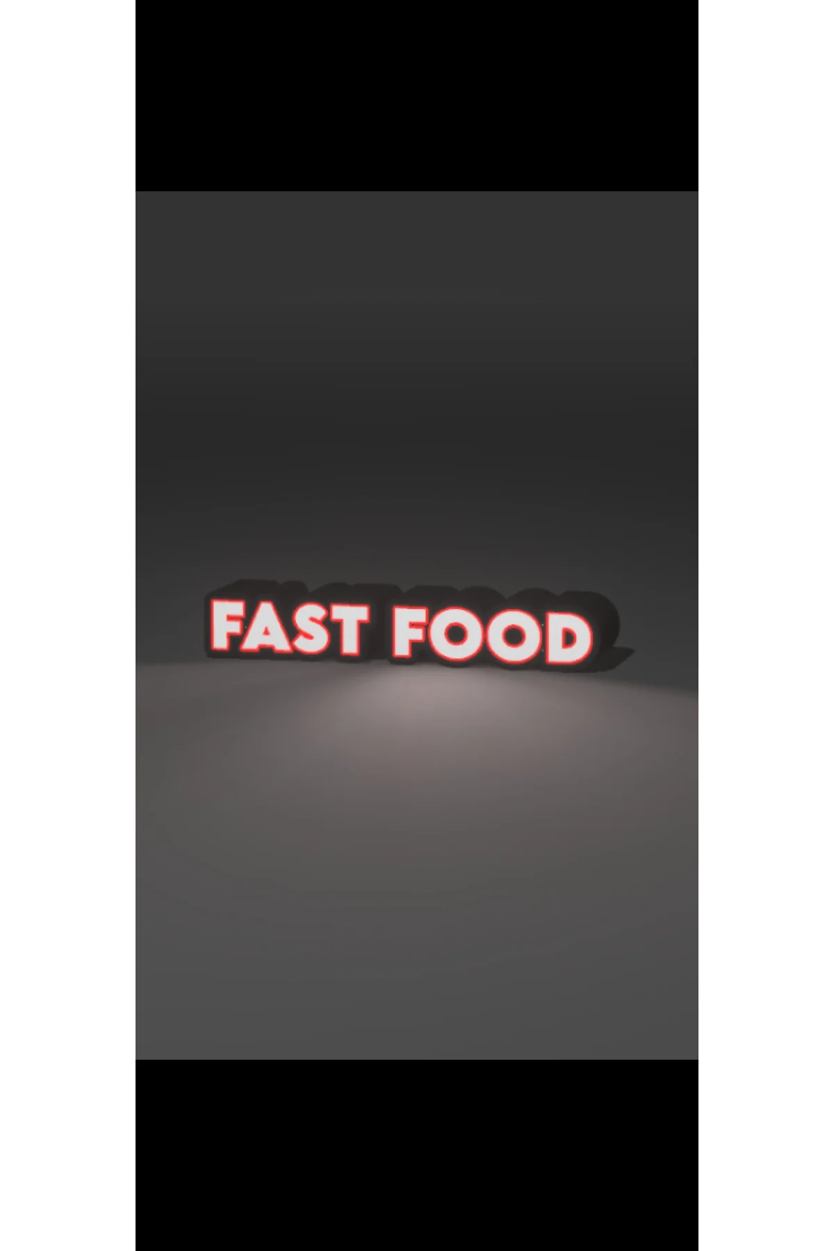 LED IŞIKLI FAST FOOD TABELA