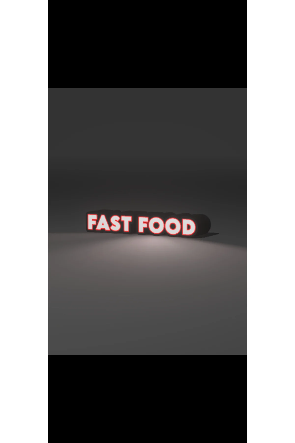 LED IŞIKLI FAST FOOD TABELA